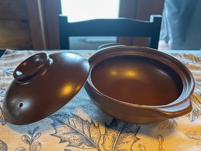 Cabilock Japanese Donabe Clay Pot with Lid, 6.5 Inch Terracotta Ceramic Casserole for Stovetop & Oven, Traditional Earthenware for Cooking Rice, Soup, Stew and Meat customer photo 1
