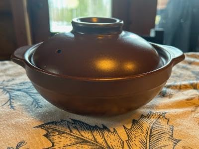 Cabilock Japanese Donabe Clay Pot with Lid, 6.5 Inch Terracotta Ceramic Casserole for Stovetop & Oven, Traditional Earthenware for Cooking Rice, Soup, Stew and Meat customer photo 2