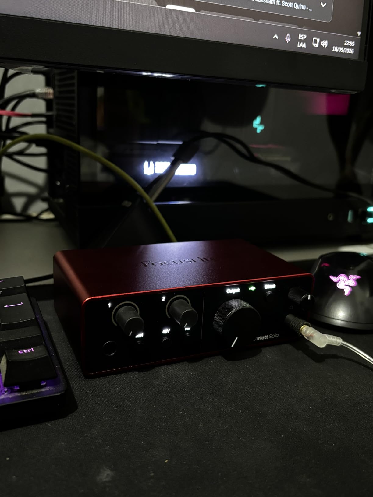 Focusrite Scarlett Solo 4th Gen USB Audio Interface for Music Production customer photo 1