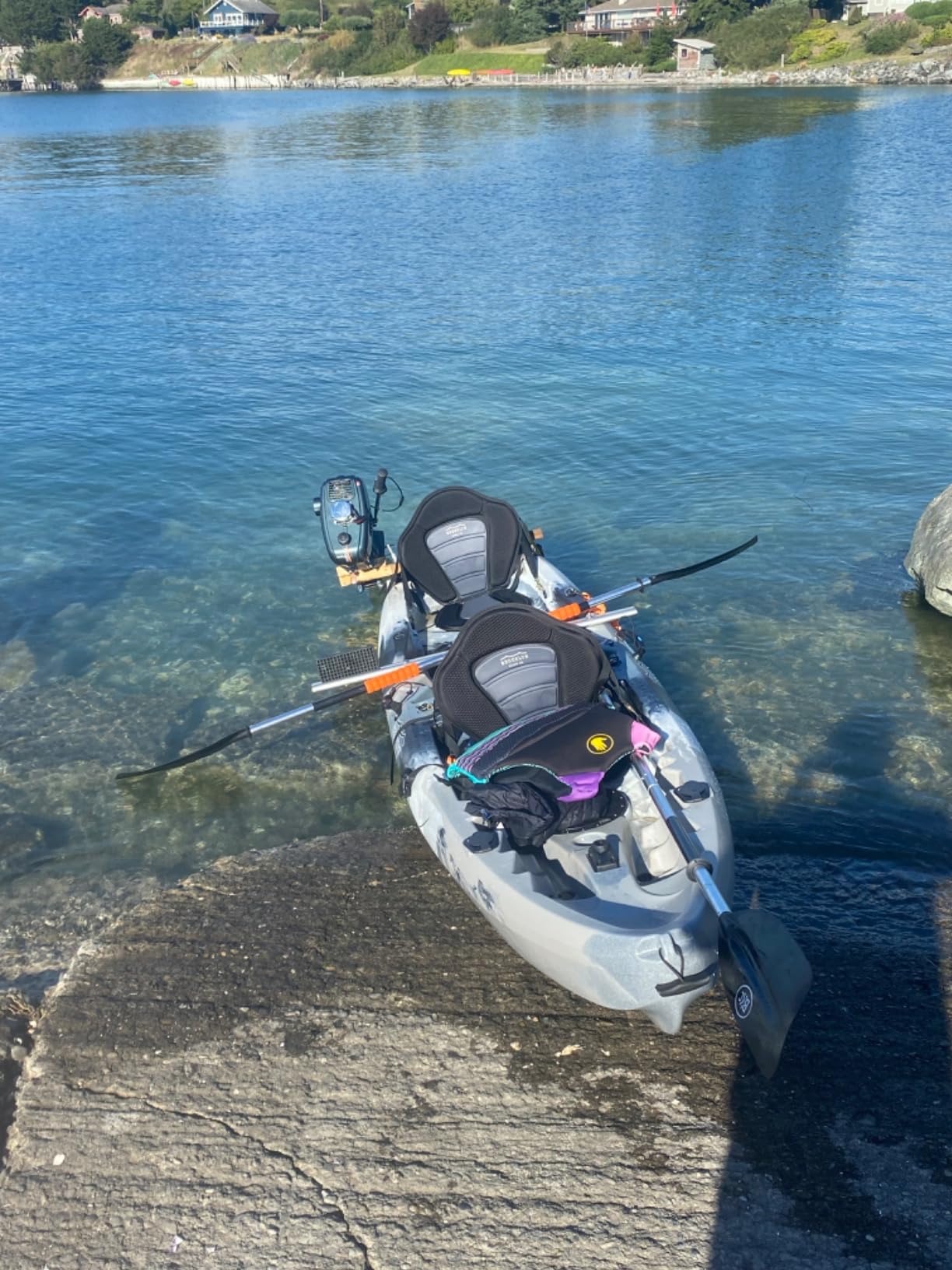 2 Stroke 3.5HP Outboard Motor Boat Engine, 49CC Heavy Duty Fishing Boat Engine Gas Trolling Motor with Water Cooling CDI System for Rubber Boats, Inflatable Boats, Sailboats customer photo 1