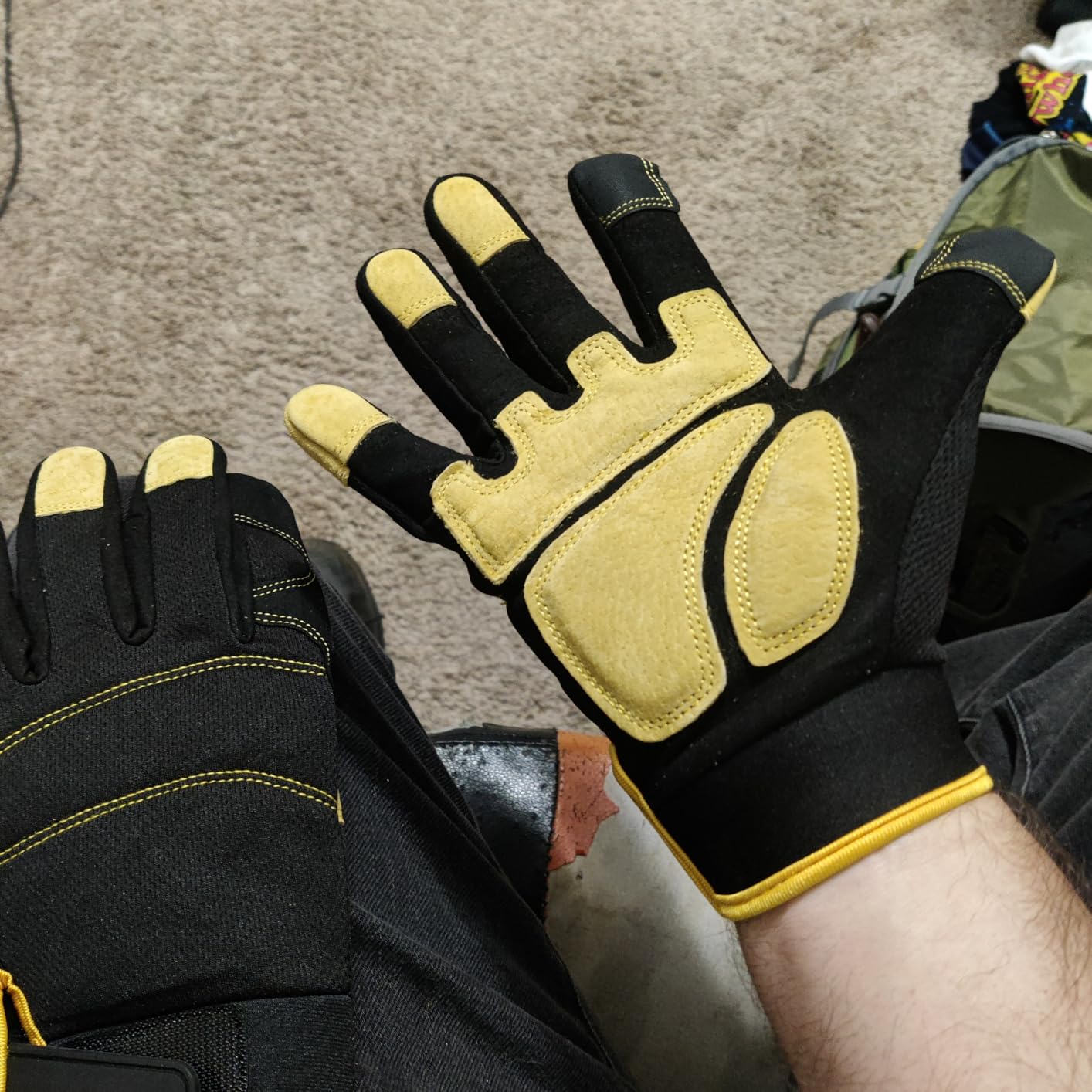 Impact Work Gloves, Mens Working Gloves with Secure Fit, Heavy Duty Mechanic Gloves with Impact Protection and Vibration Reduction, High Dexterity, Touchscreen Capable (XL) customer photo 1