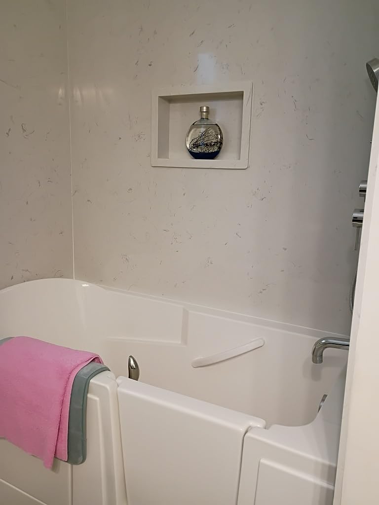 ANZZI Walk-In Bathtub 30 in x 60 in Acrylic Soaking Tub, Left Drain, Low Entry Threshold, Wide Opening Door, Safe Reach Grab Bar, Slip-Resistant Floor, White Marine-Grade Finish | AMZ3060SILWS customer photo 1