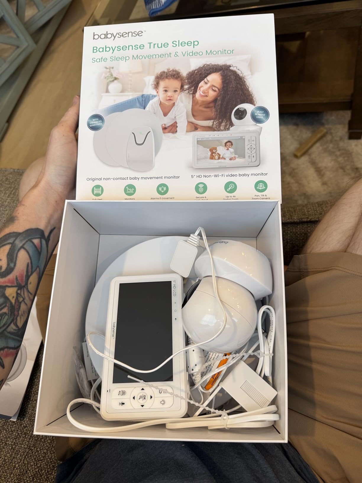 True Sleep HD Baby Monitor with Camera and Audio + Baby Breathing Movement Monitor, No WiFi, 2 Non-Contact Under Mattress Sensors, FSA Eligible Baby Monitor, Full Crib Coverage customer photo 1