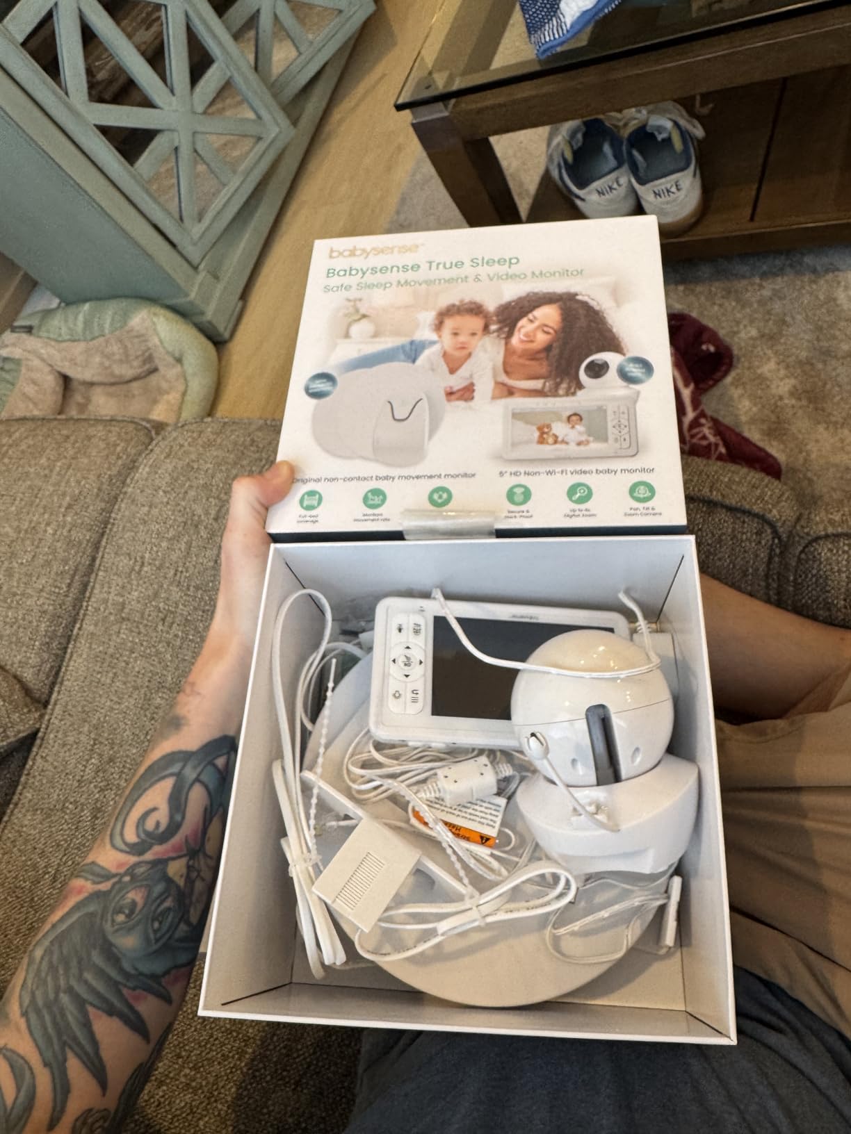 True Sleep HD Baby Monitor with Camera and Audio + Baby Breathing Movement Monitor, No WiFi, 2 Non-Contact Under Mattress Sensors, FSA Eligible Baby Monitor, Full Crib Coverage customer photo 2