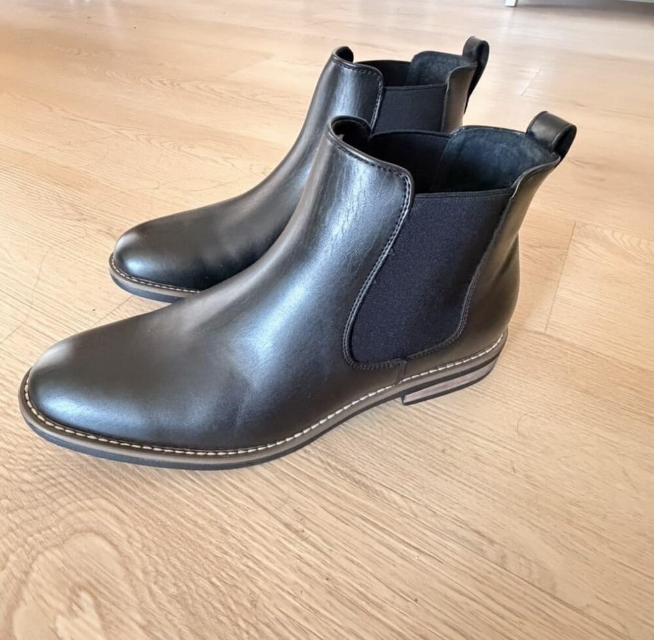 Bruno Marc Men's Suede Leather Chelsea Ankle Boots customer photo 2