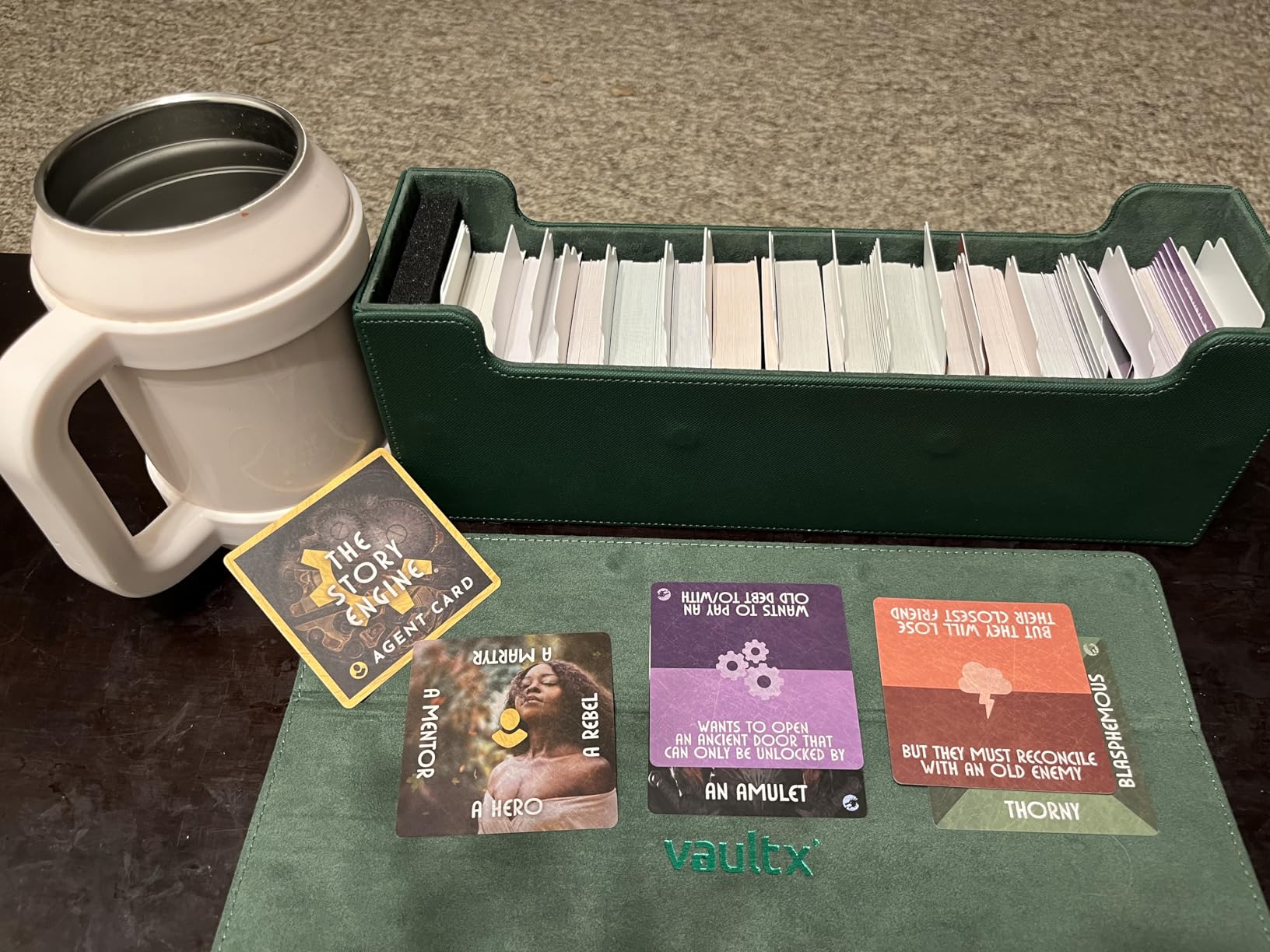 Vault X Card Storage Box, Exo-Tec Material, Detachable Magnetic Lid, with Dividers & Foam Fillers, for Trading Cards (Blue) customer photo 1