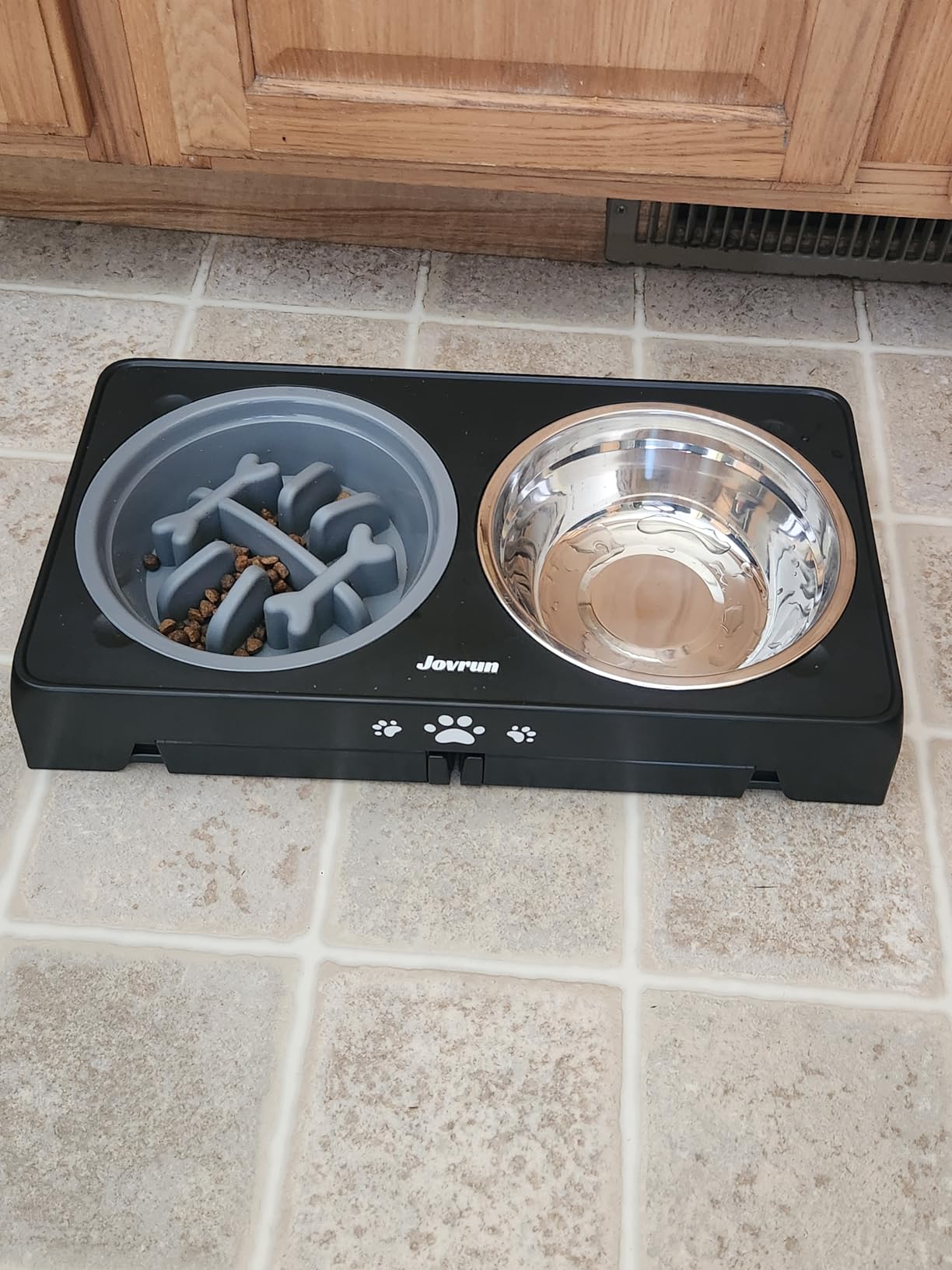 Jovrun Elevated Dog Bowls for Small Medium Large Dogs, 2-5 Heights Adjustable Raised Bowls Stand customer photo 1