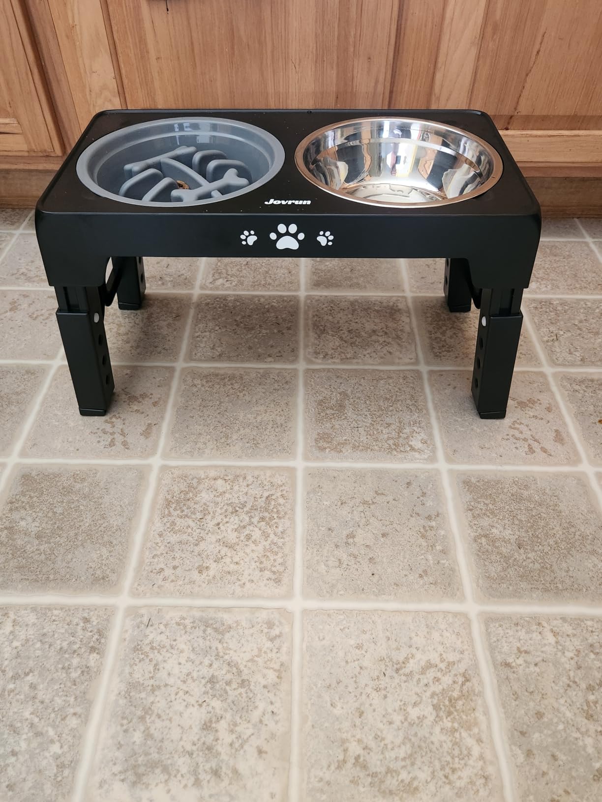 Jovrun Elevated Dog Bowls for Small Medium Large Dogs, 2-5 Heights Adjustable Raised Bowls Stand customer photo 2