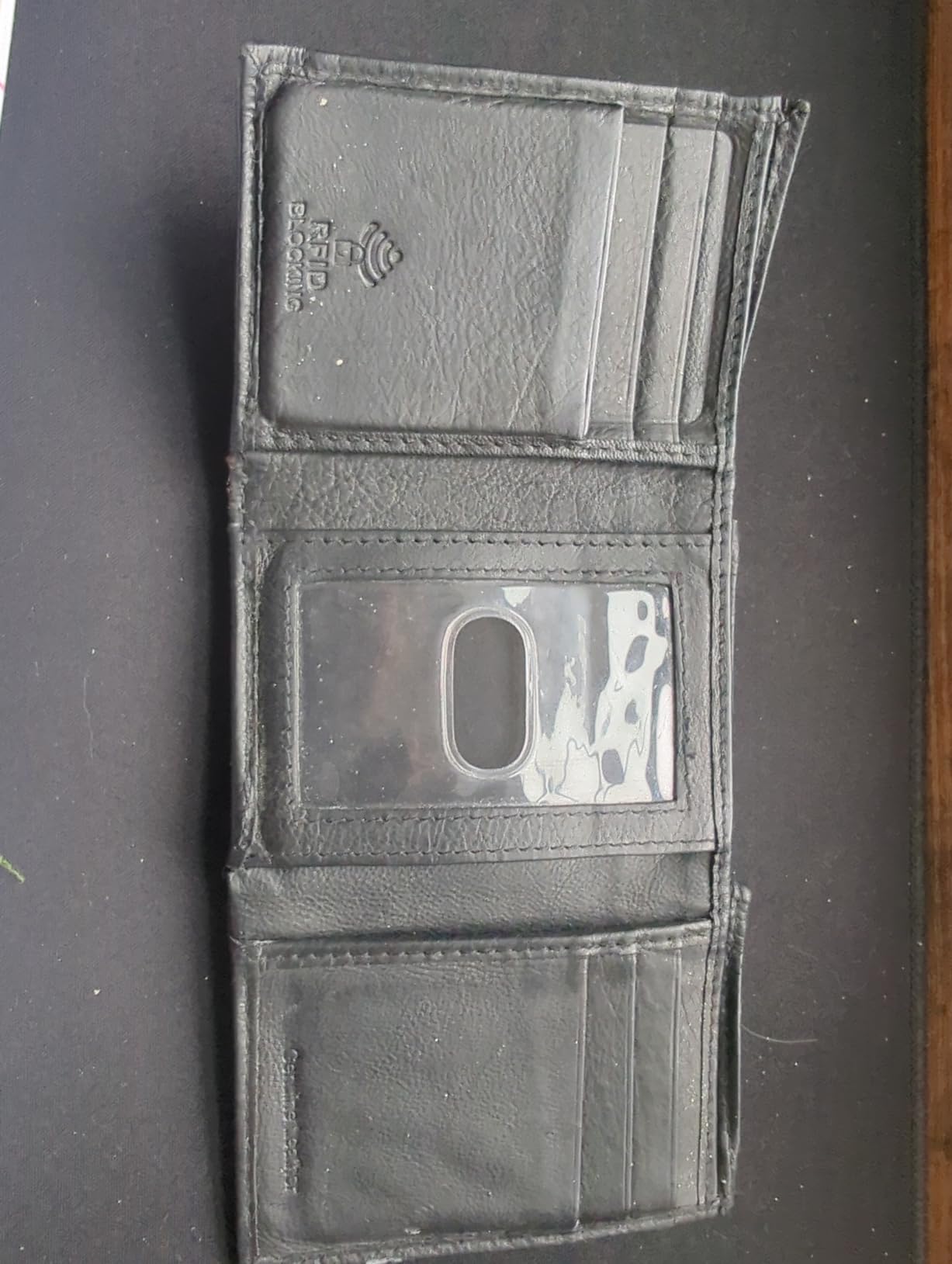 Real Leather Mens Trifold Wallet RFID Blocking Slim Minimalist Front Pocket - Thin & Stylish with ID Window in Gift Box customer photo 2