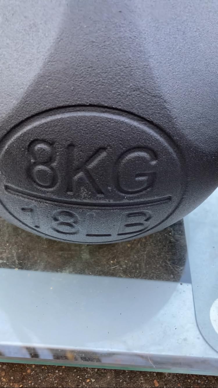 Competition Kettlebell (Powder Coated) w Grooves - 33mm Handle for Fitness, Exercise, Strength Training and Weightlifting customer photo 2