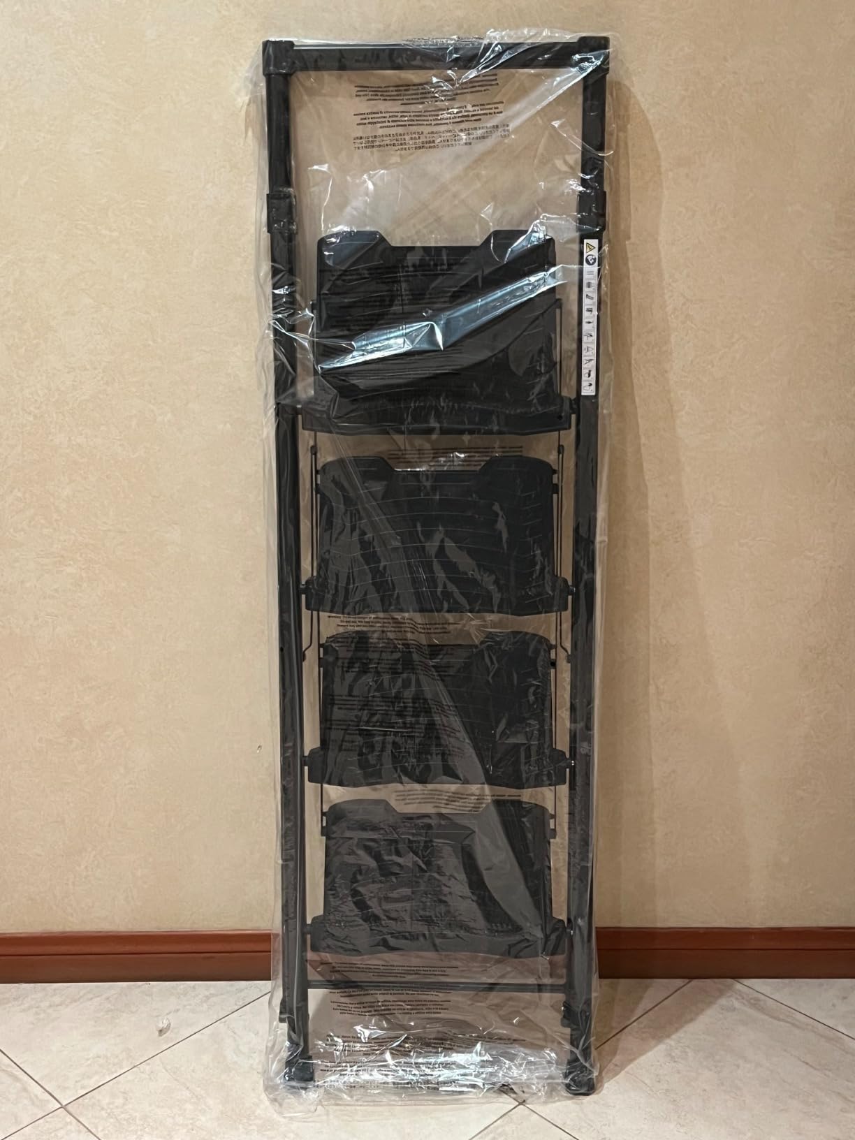 KINGRACK 5 Step Ladder with Tool Platform, 900 lbs Sturdy Step Stool with Handrail, Folding Steel Ladder with Wide Pedal, Safety Ladder for Adults Home Outdoor Painting Garage Office customer photo 2