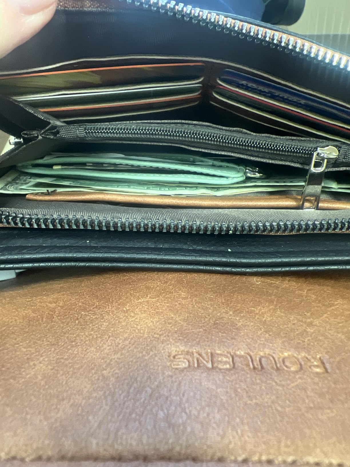 Roulens Crossbody Purse for Women Vegan Leather Medium Crossbody Wallet Bag for Travel Women Shoulder Handbags with Tassel customer photo 2