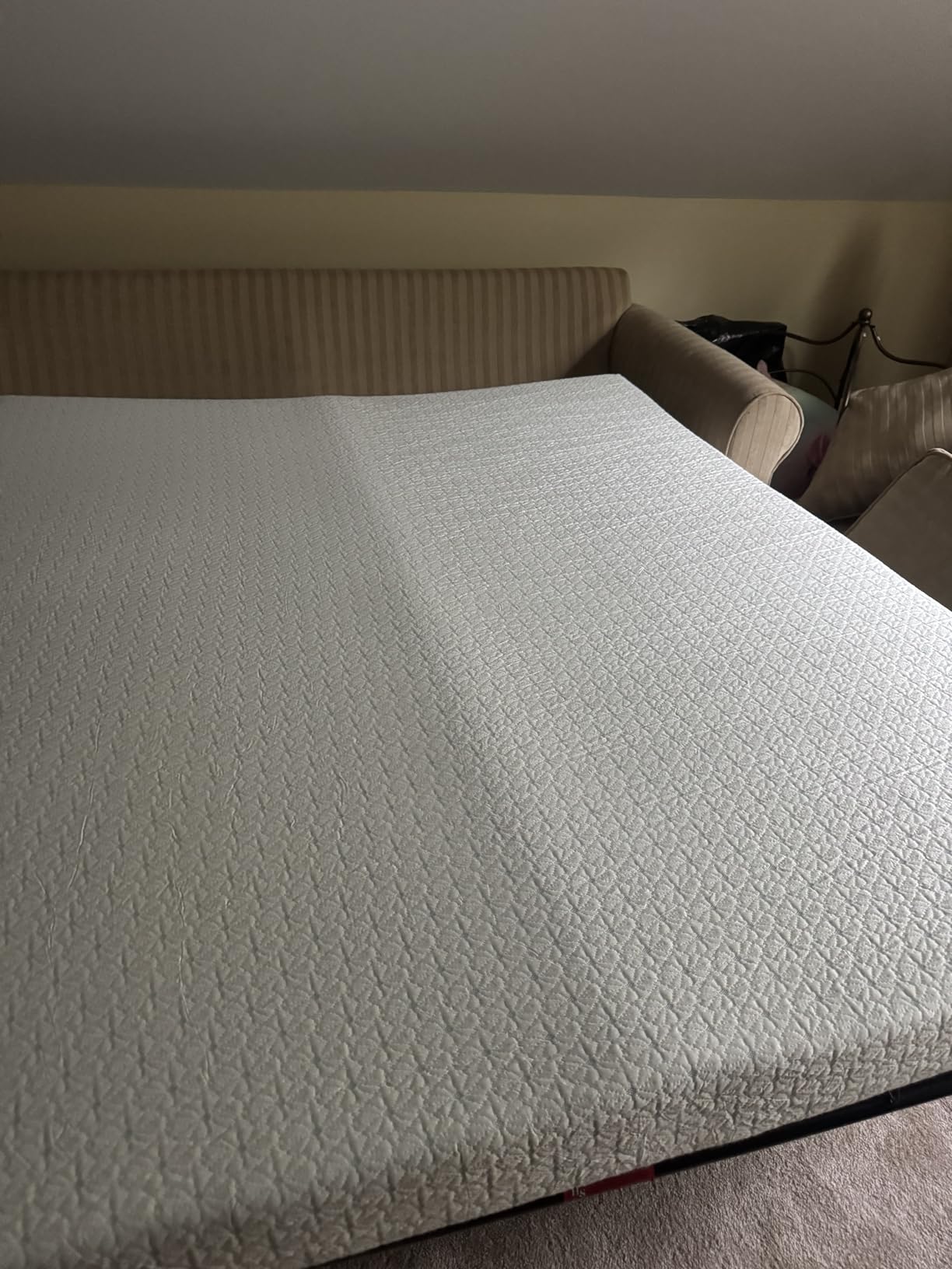 Ferlizer Queen Sofa Bed Mattress Replacement, Sleeper Sofa Mattress Topper for Pull-Out Couches, Trundle, RV. Softer Sleep, Folds Away. CertiPUR-US Certified Memory Foam Topper with Blue Cover customer photo 2