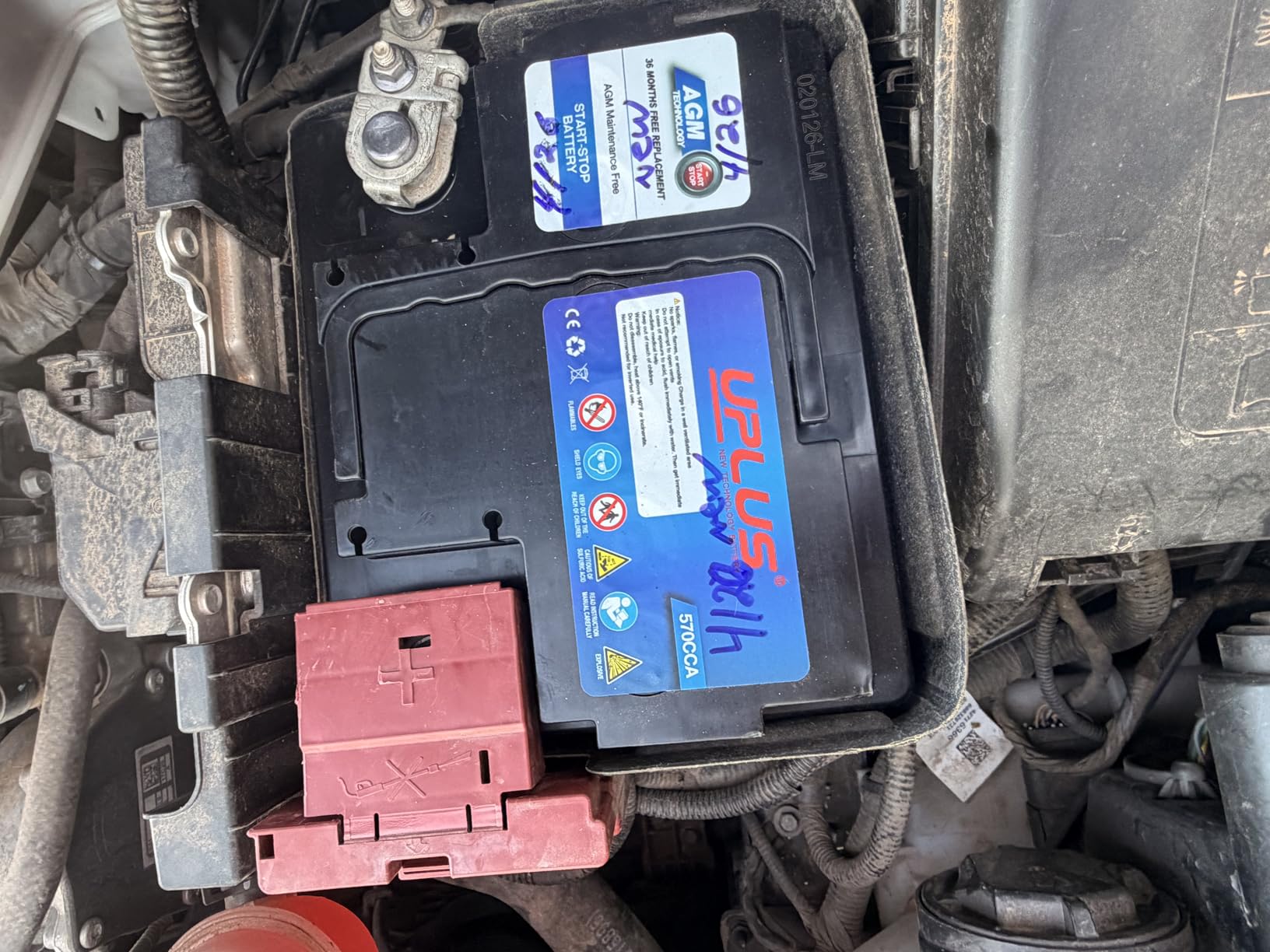 UPLUS BCI Group 140R Car Battery, AGM-L50-UP Maintenance Free 12V 50Ah Premium AGM Batteries H4 LN1 Automotive Battery, 570CCA, 80RC customer photo 1