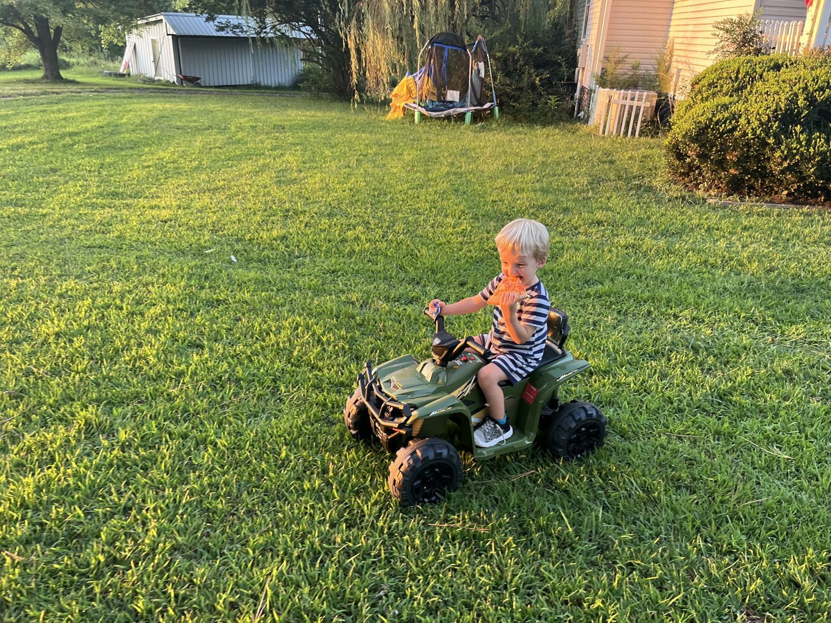 Best Choice Products 12V Kids Ride-On Electric ATV, 4-Wheeler Quad Car Toy w/Bluetooth Audio, 2.4mph Max Speed, Treaded Tires, LED Headlights, Radio - Blue customer photo 1