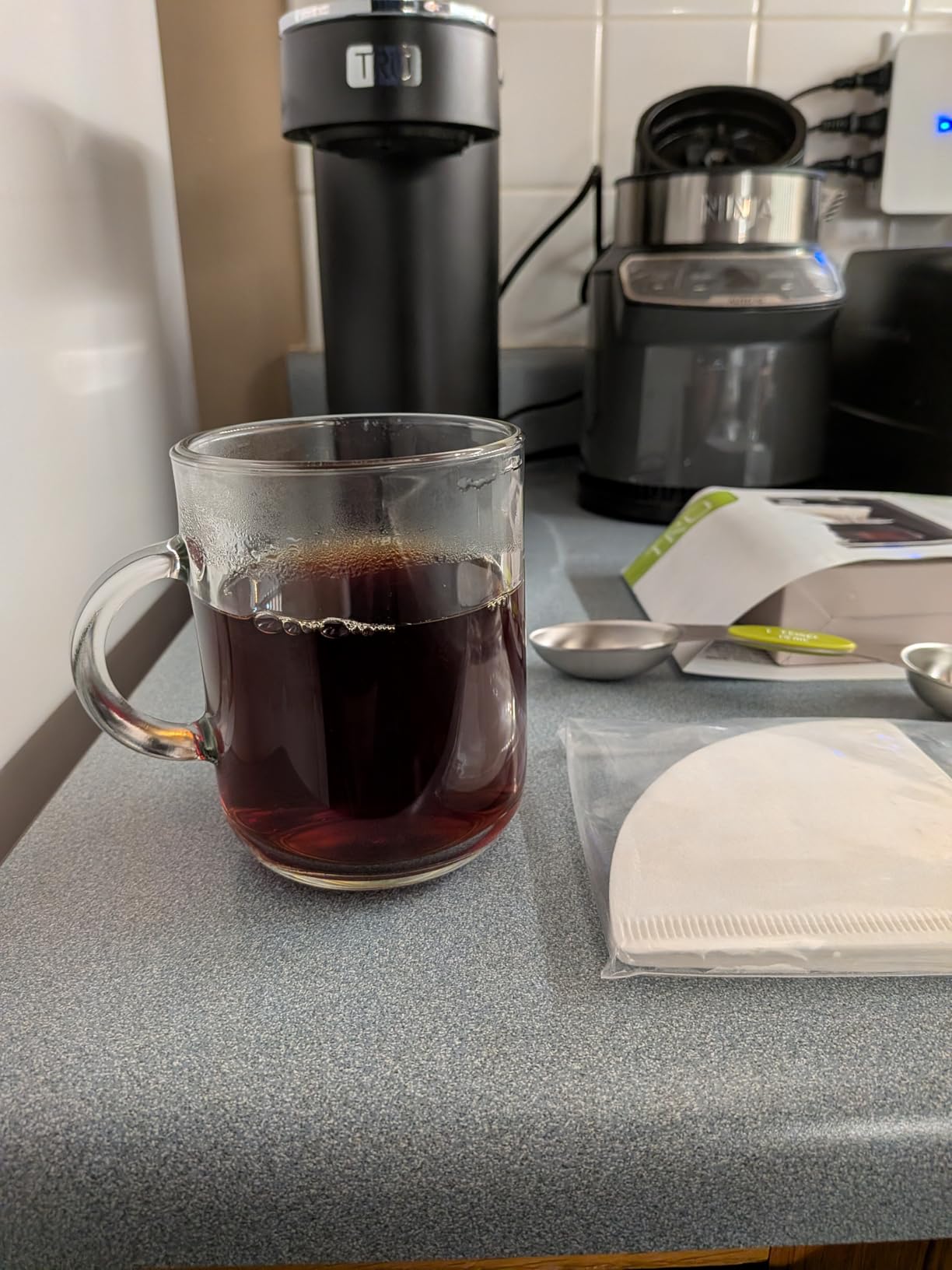 Tru Automatic Pour Over Coffee Maker with Digital Controls - Auto Coffee Maker with Plastic Cone Dripper - Coffee Brewer for Household Use customer photo 2