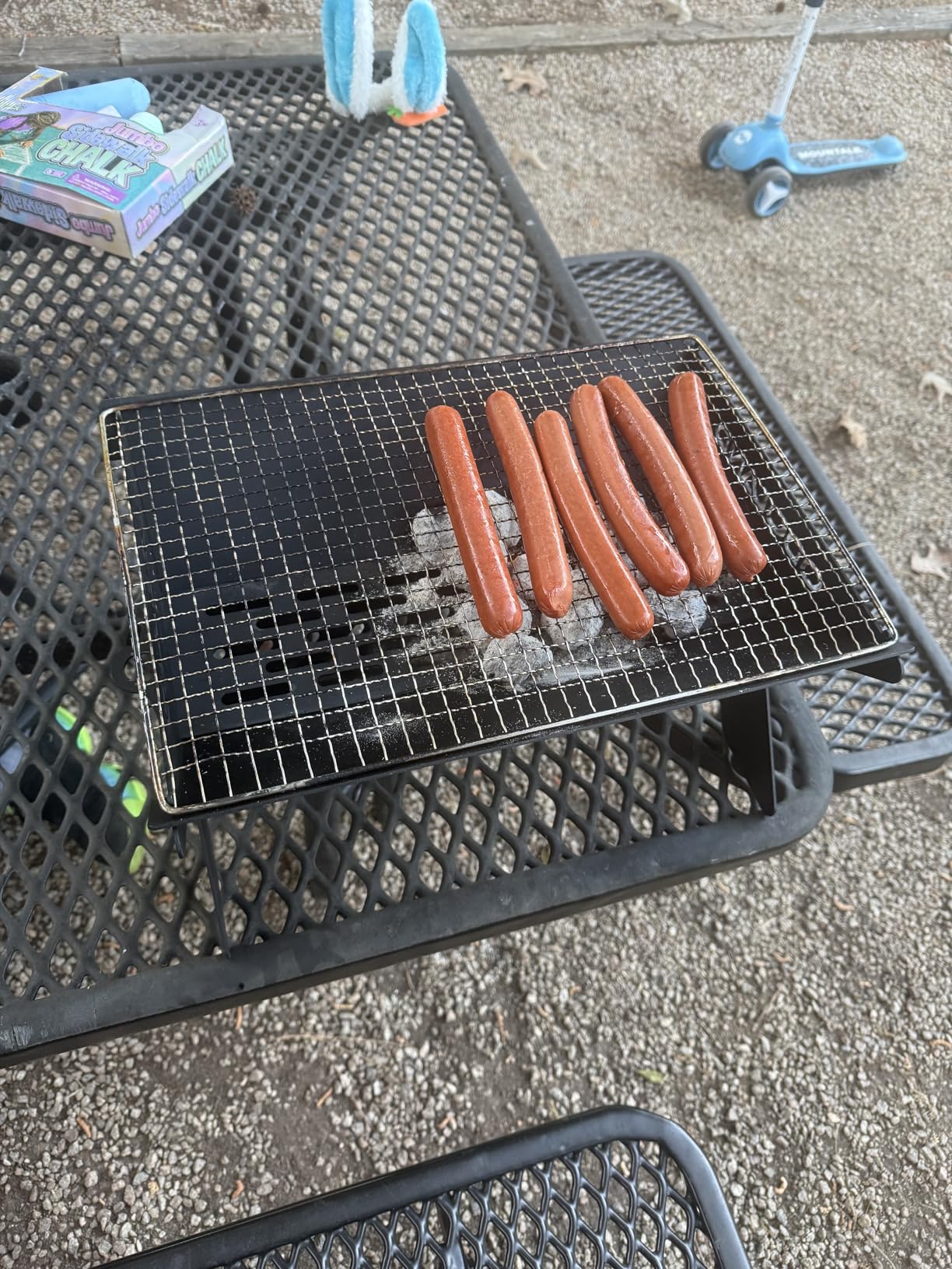 Odoland Camping Campfire Grill, Portable Folding Charcoal Grills, Backpacking BBQ Grill, Heavy Duty Firepit Grill with Carry Bag for Outdoor Cooking, Bonfire, Patio, Backyard customer photo 1