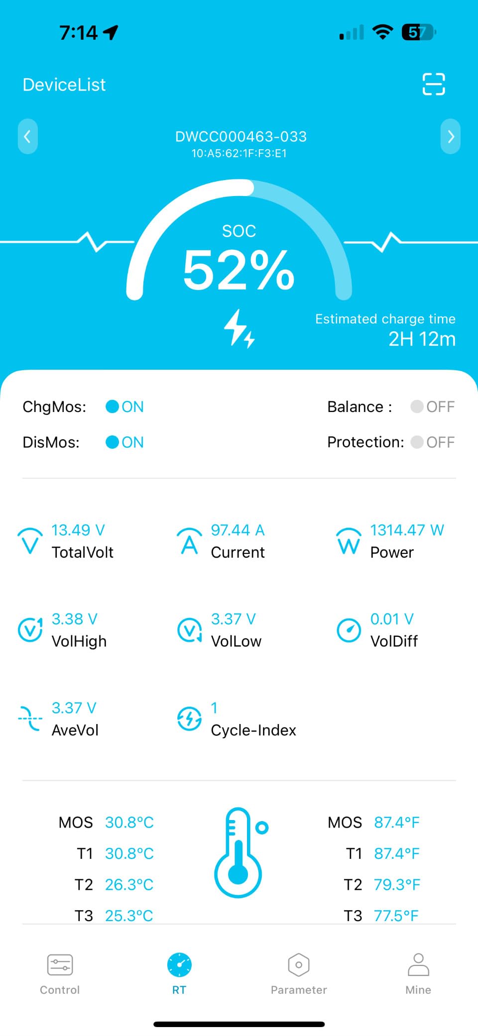 VATRER POWER 12.8V 460Ah Low Temp Cutoff LiFePO4 RV Battery, APP Monitoring, Built-in 250A BMS, Max. 3200W Load Power, 5880Wh Usable Energy, 5000+ Cycles Lithium Battery, Perfect for RV, Motorhomes customer photo 2