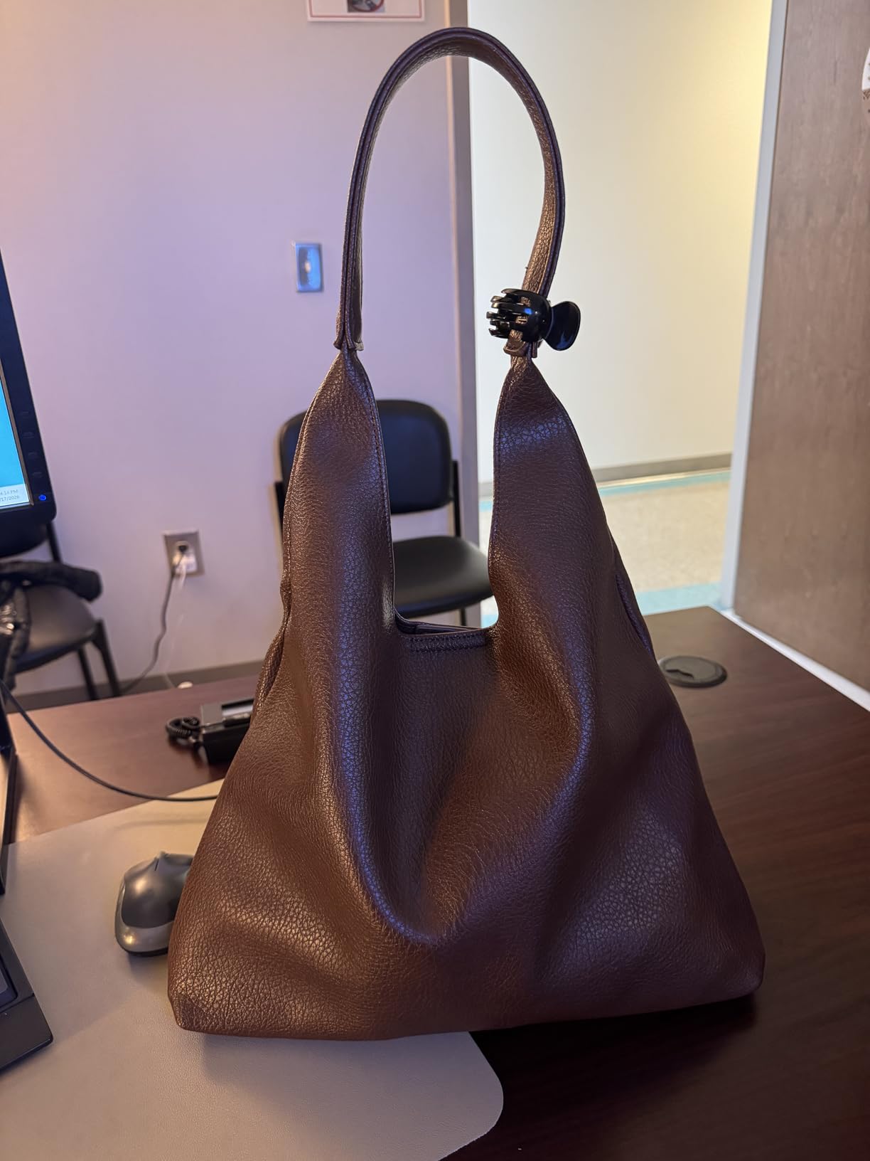 Hobo Bags for Women Soft Vegan Leather Shoulder Handbag Slouchy Tote Purses customer photo 2