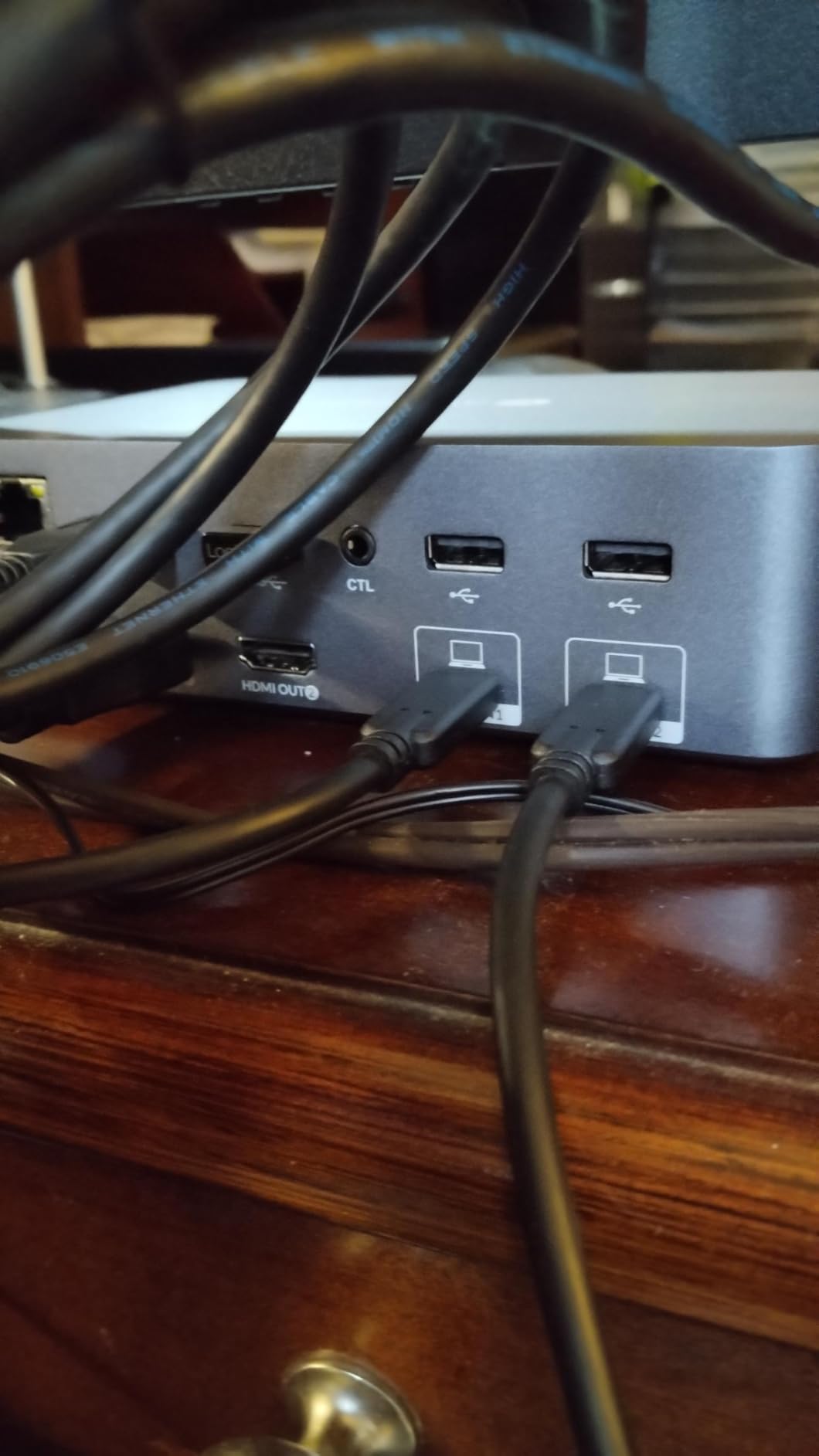 AV Access KVM Switch Dock 2 Monitors 2 Laptops, 4K KVM Switch Dual HDMI Monitor, 2 USB-C MST Ports, 60W PD for Each PC, 1G Ethernet, EDID Emulation, 2K@144Hz, 1080P@240Hz, Ideal for Home Office & Gaming customer photo 2