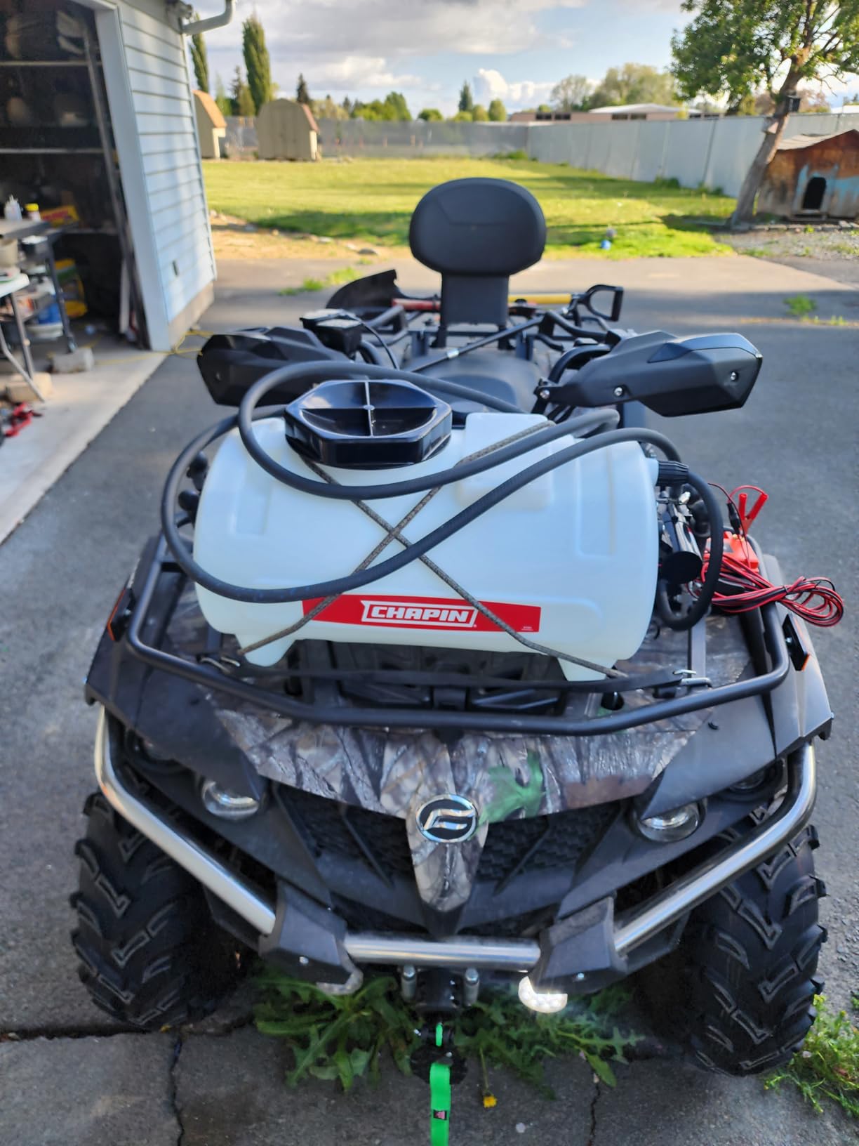 Chapin 97084 Tank Sprayer, 8-Gallon, Multipurpose, ATV, UTV, Chemical-Resistant Poly Tank, 12V Hookup, 1 GPM Diaphragm Pump, Adjustable Nozzle & 15-Ft Hose for Fertilizer, Weed & Pest customer photo 1