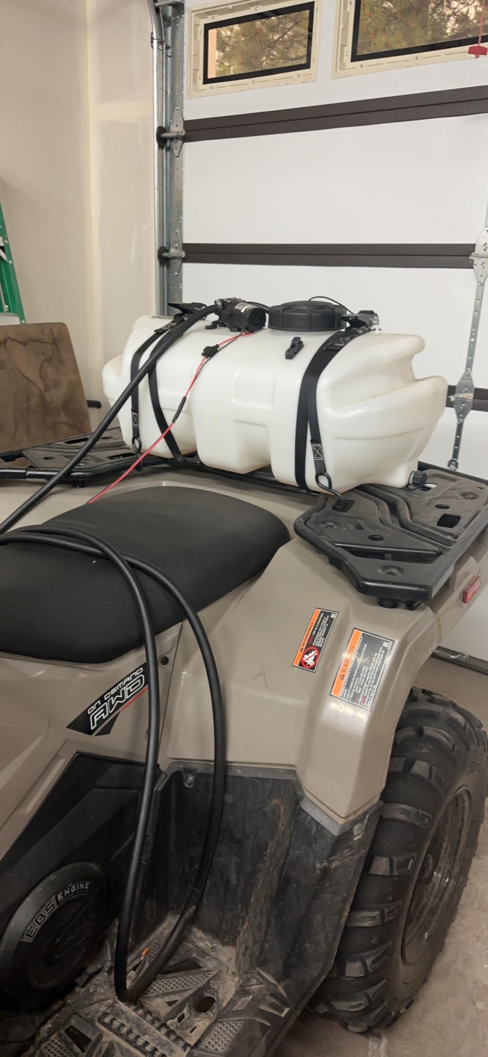 Chapin 97084 Tank Sprayer, 8-Gallon, Multipurpose, ATV, UTV, Chemical-Resistant Poly Tank, 12V Hookup, 1 GPM Diaphragm Pump, Adjustable Nozzle & 15-Ft Hose for Fertilizer, Weed & Pest customer photo 2