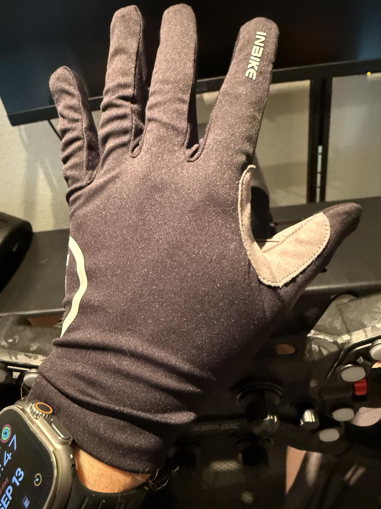 INBIKE Breathable Bike Gloves for Men Women, Full Finger Pad Cycling Gloves, Touchscreen Reflective Mountain Biking Bicycle customer photo 1