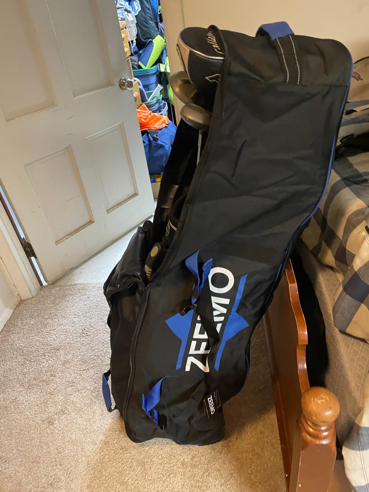 ZEEMO Golf Travel Bag, Full-Open Protective & Wheeled Airline-Approved Case for Clubs, Cart&StandBag, Soft-Sided Waterproof Cover Made of Heavy Duty Oxford customer photo 1