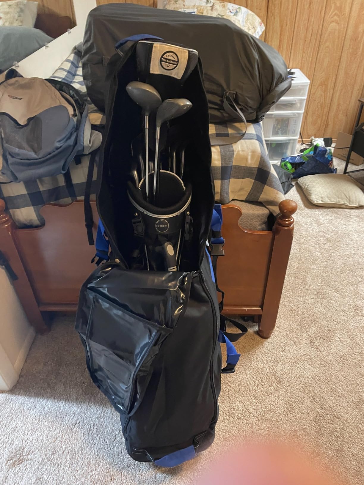 ZEEMO Golf Travel Bag, Full-Open Protective & Wheeled Airline-Approved Case for Clubs, Cart&StandBag, Soft-Sided Waterproof Cover Made of Heavy Duty Oxford customer photo 2
