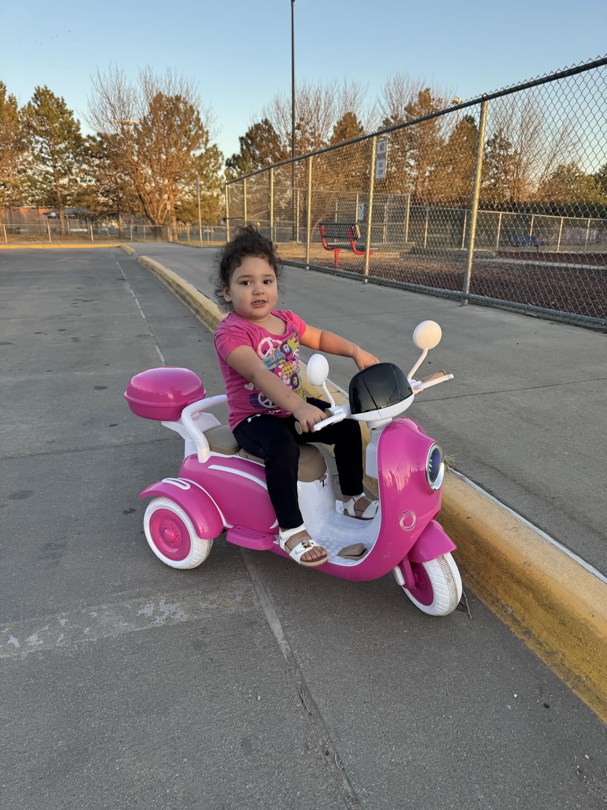 HEIMILI 12V 2-Seater Ride on Motorcycle for Kids, 3 Wheel Electric Motorbike with Dual 25W Motors, Toddler Moped Scooter with Bluetooth Music, Battery Powered Toy for Girls Boys 3-6 Years customer photo 1