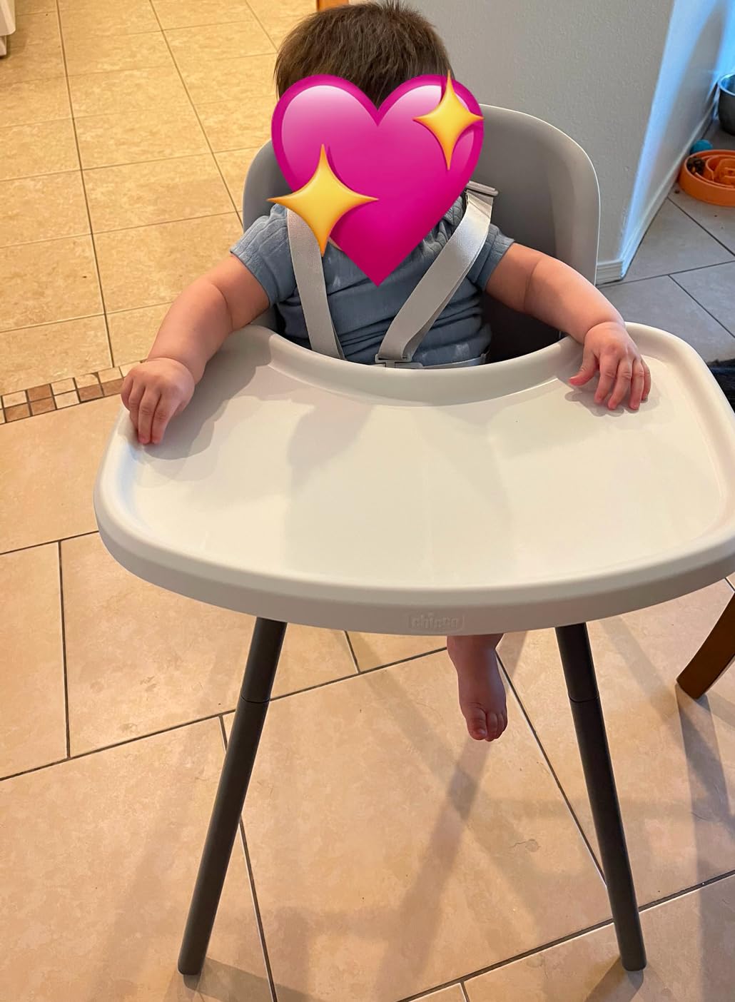 Chicco Zest 4-in-1 Folding High Chair, Feeding Chair, Toddler Chair and Youth Stool, Multi-Use Easy Clean High Chair, Capri/Blue customer photo 2