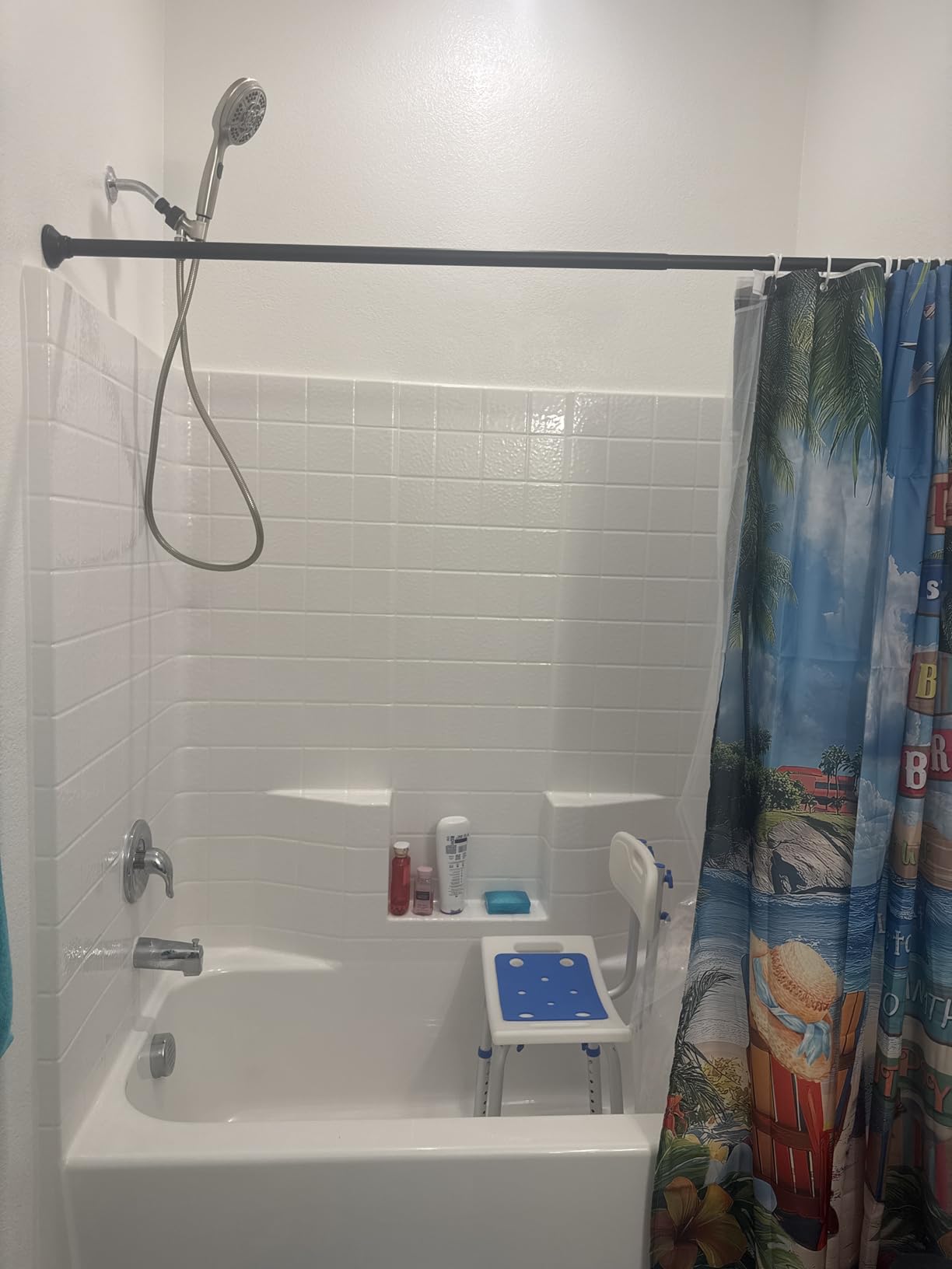 HOMLAND Shower Chair for Inside Shower with Removable Back, 400 lbs Heavy Duty Bath Seat for Bathtub, Safety Bath Stool for Seniors and Disabled customer photo 1
