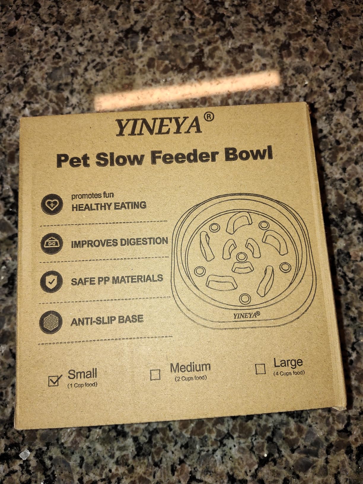 YINEYA Slow Feeder Dog Bowls, Pet Supplies that Slow Down Eating, Pet Food Bowls, Maze Dog Puzzle Feeder for Medium Breed customer photo 1