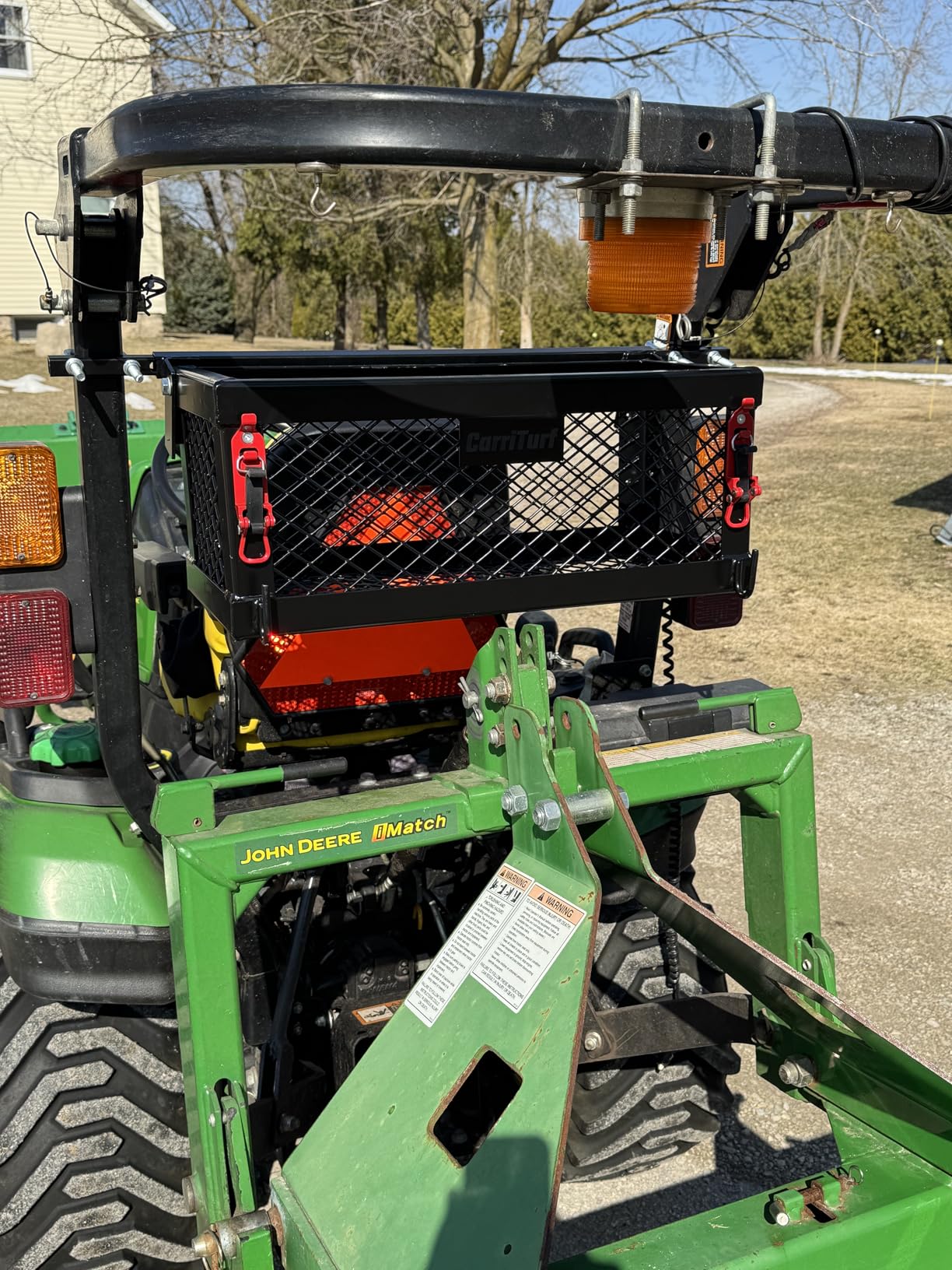 Heavy Duty Tractor Tool Box Universal-Fitting Tractor Tool Tray Accessories with 24x10x10in Tractor Basket Attachment - Fit for John Deere/Kubota Tractors customer photo 2