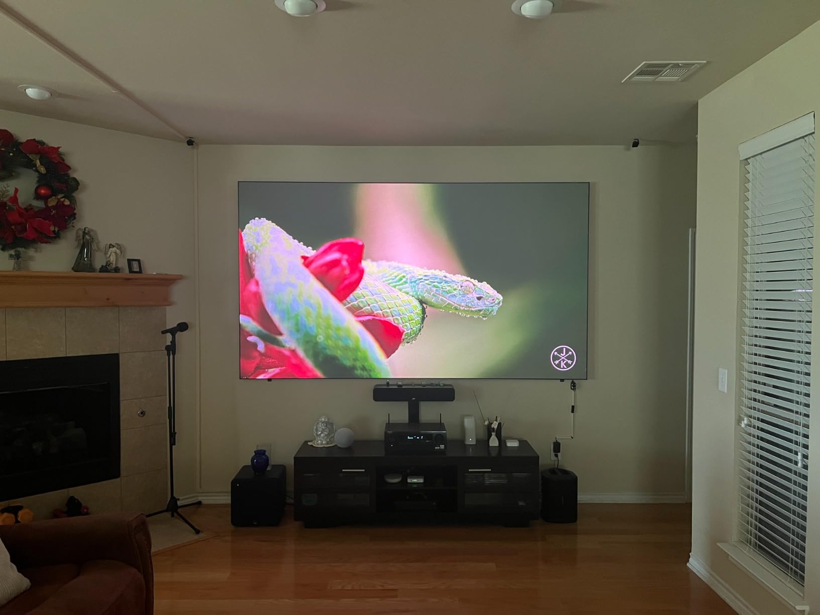 JMGO N1S Ultra 4K Triple Laser Projector with WiFi and Bluetooth, 2800 ISO Lumens, Google TV, 360° Sensorless Picture Correction, 300