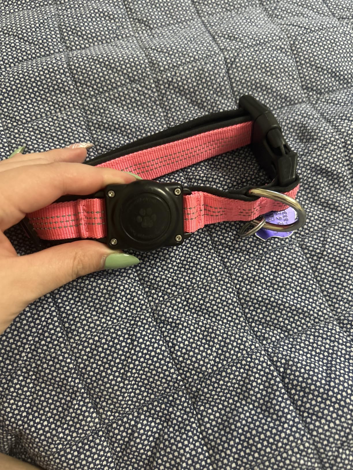 Upgraded AirTag Dog Collar, IP68 Waterproof Air Tag Dog Collar Holder, Reflective, Ultra-Durable, Comfortable Padded, Heavy Duty Dog Collars customer photo 1