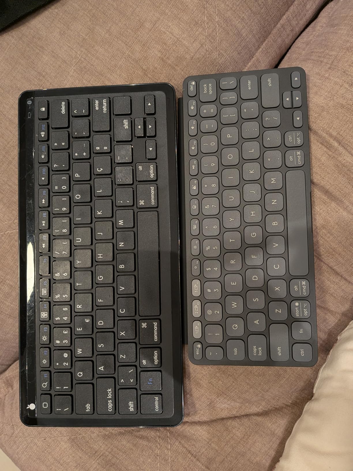 Logitech Keys-to-Go 2 Portable Bluetooth Tablet Keyboard with Built-in Cover, Slim & Compact Wireless Keyboard for Windows, Android, Linux, iPad, iPhone, Mac, Apple TV - Lilac customer photo 2