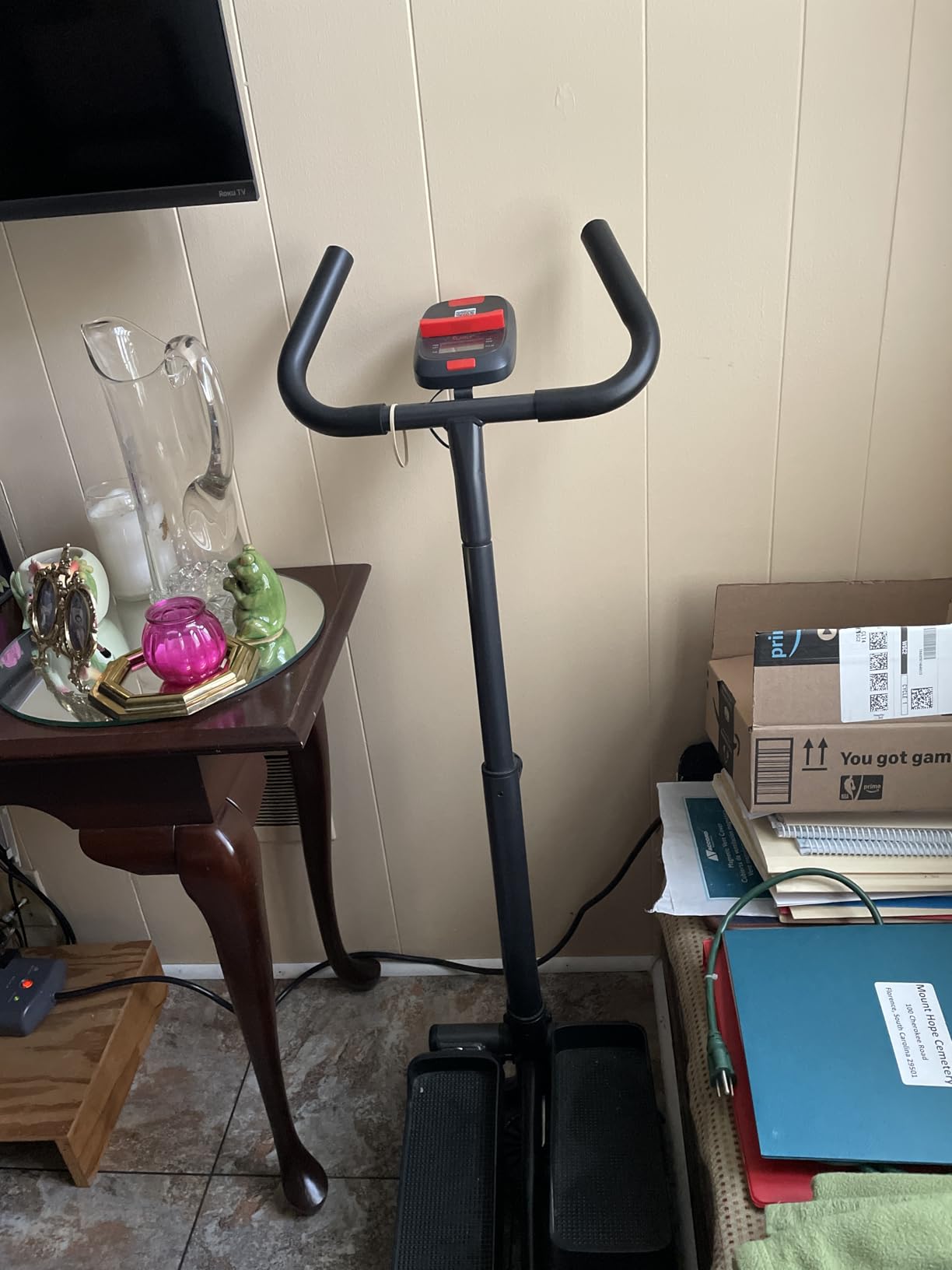 Sunny Health & Fitness Total Body 2-in-1 Smart Stepper Machine for Home with Handlebar and Resistance Bands customer photo 2