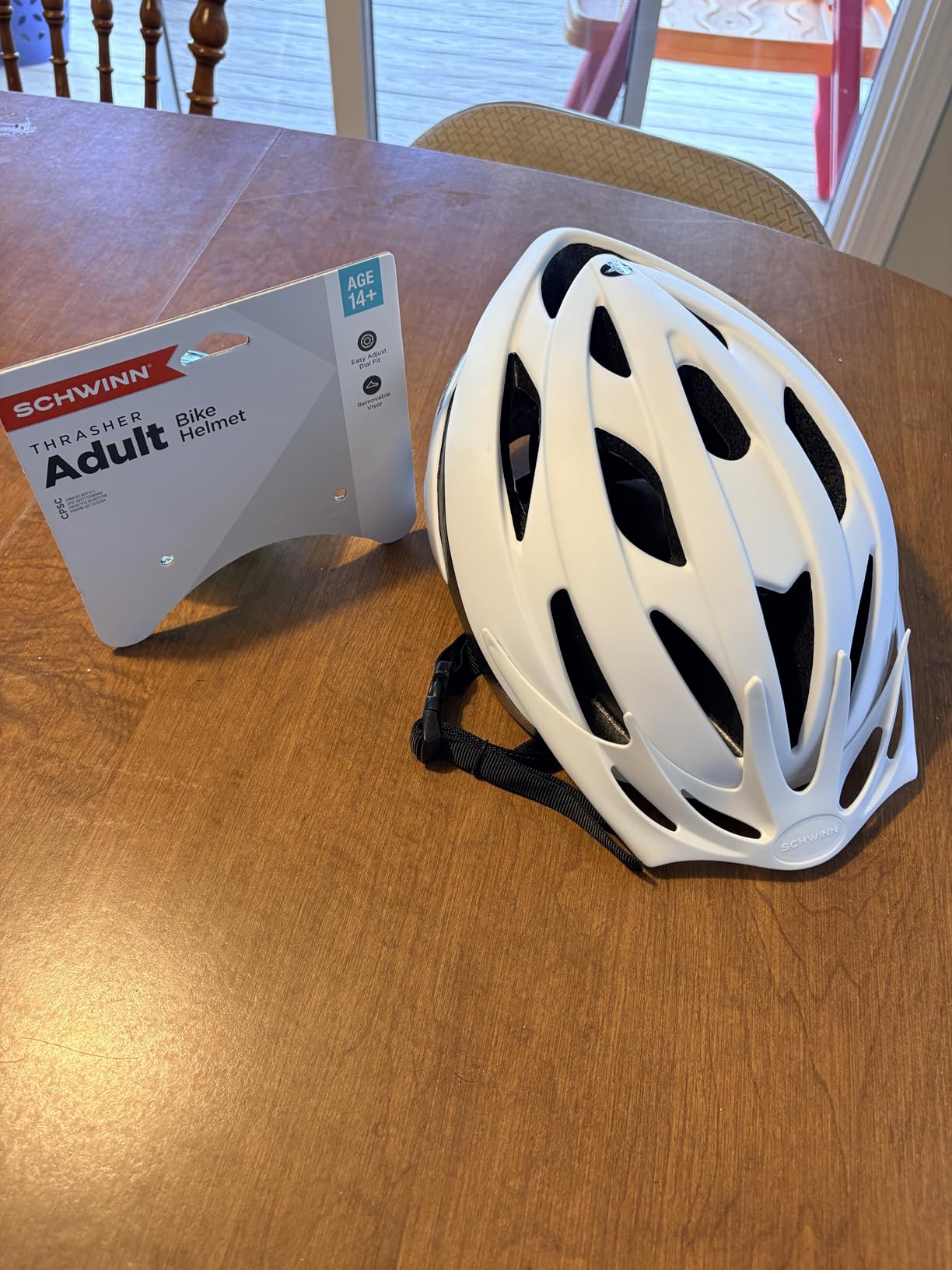 Schwinn Thrasher Helmet for Adults, Size 58-62 cm for Riders Ages 14+, Microshell, Adjustable Dial & Straps, Interior Padding, Air Vents, Visor, Adult Bike Helmet customer photo 2