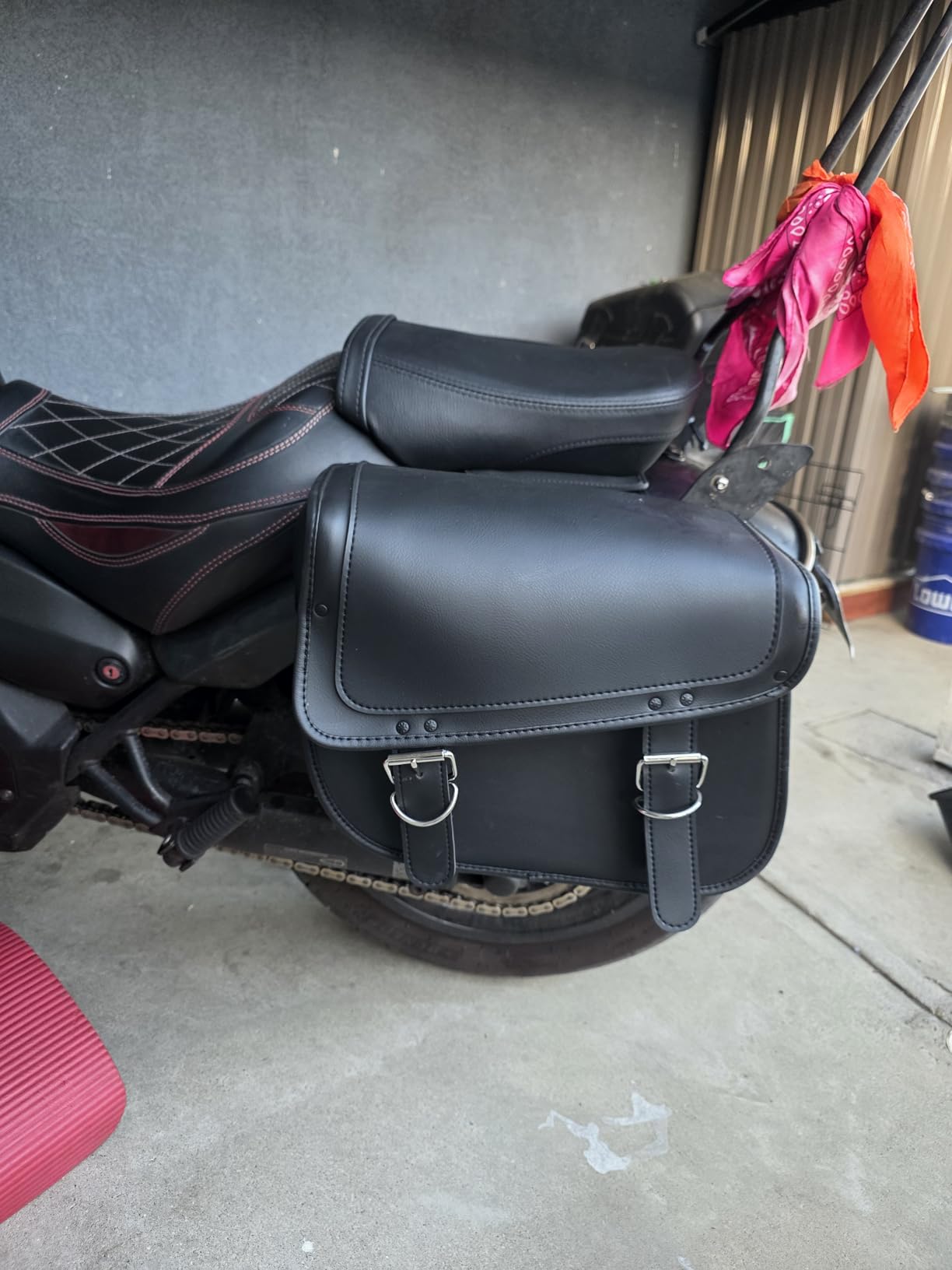 Nomad Universal Motorcycle Saddlebags - 30L Large Capacity Quick-Easy Throw Over Bags for Cruiser, Chopper, Touring - Heavy Duty saddle bags,Waterproof,Secure Lock,Durable Storage Side Bags for Bikers customer photo 1