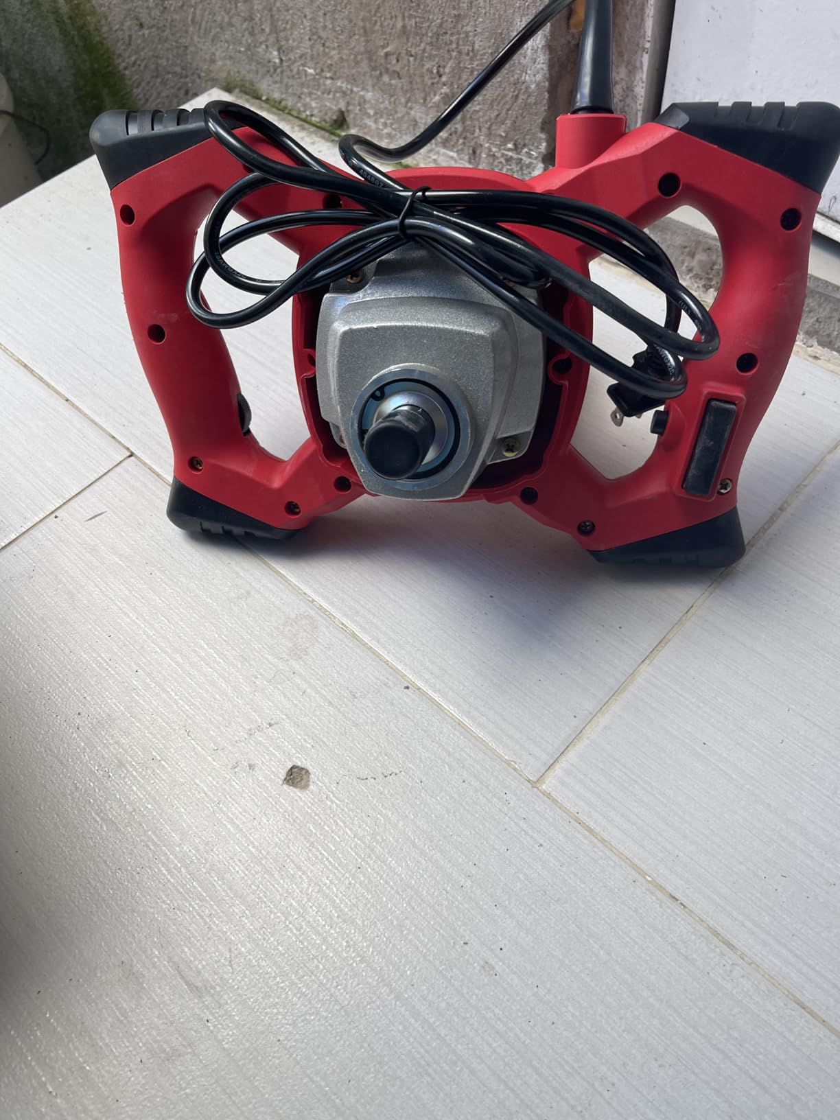Cement Mixer 2300W, Handheld Electric Concrete Mixer with 6 Adjustable Speed, 110V Portable Mud Mixer Paint Mixer for Motar Grout Plaster Thinset Fodder Stirring Tool customer photo 1