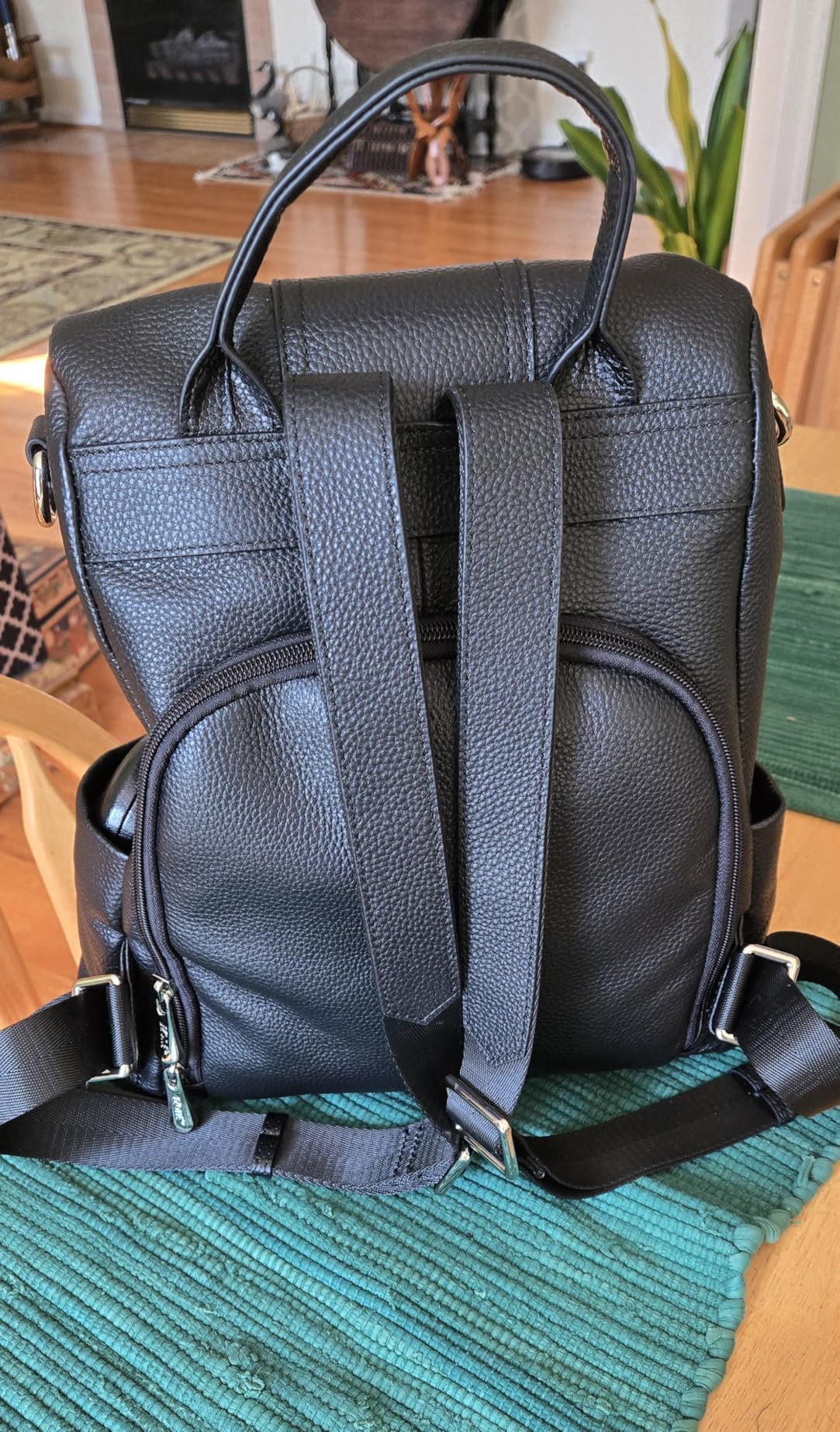 S-ZONE Leather Backpack Purses for Women Antitheft Rucksack Shoulder Bag Medium customer photo 1