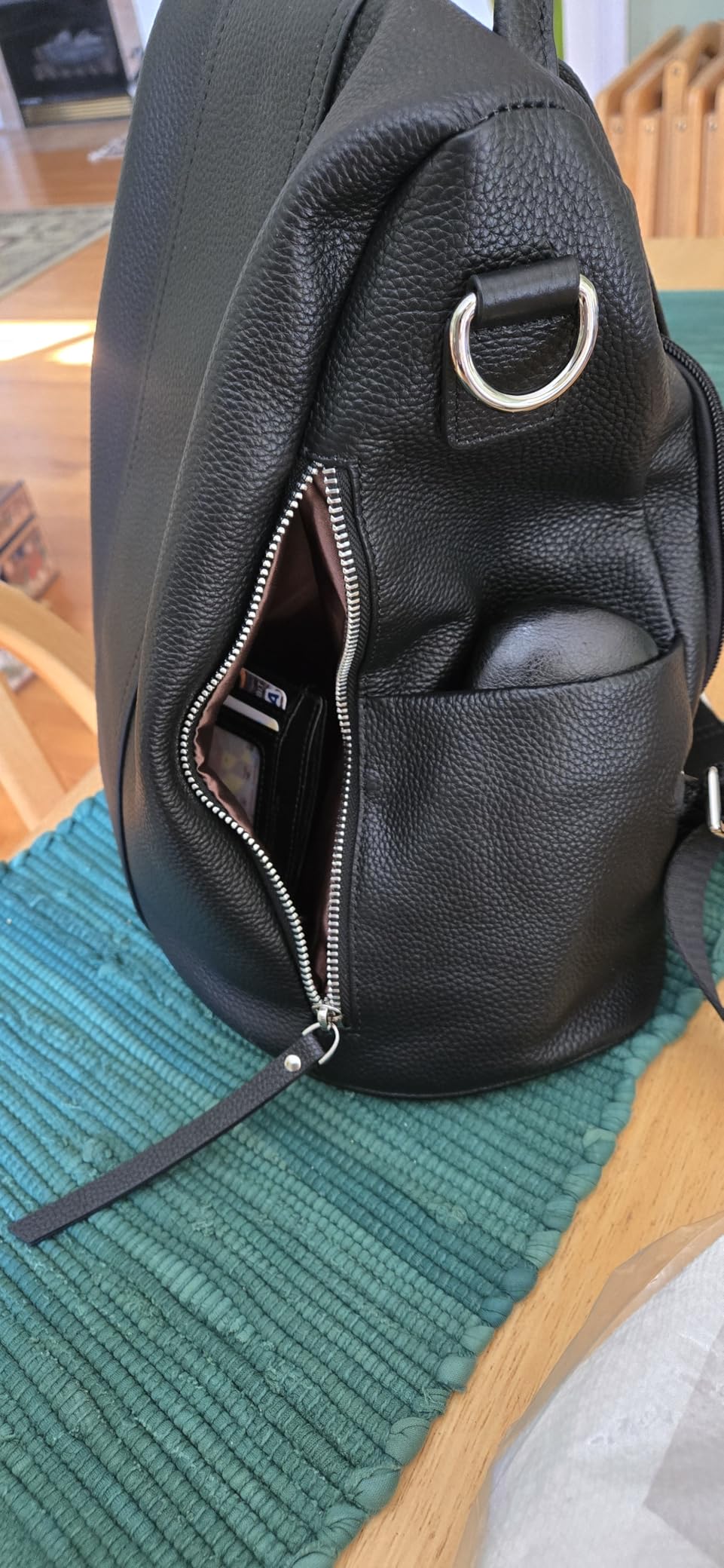 S-ZONE Leather Backpack Purses for Women Antitheft Rucksack Shoulder Bag Medium customer photo 2