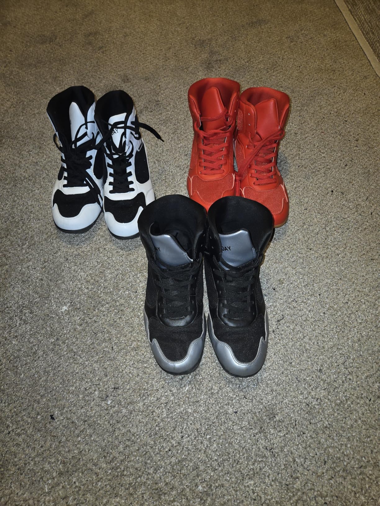Wrestling Shoes Men Boxing Shoes for Men Pro Wrestling Boots High Top Fitness Weightlifting Powerlifting Shoes customer photo 1