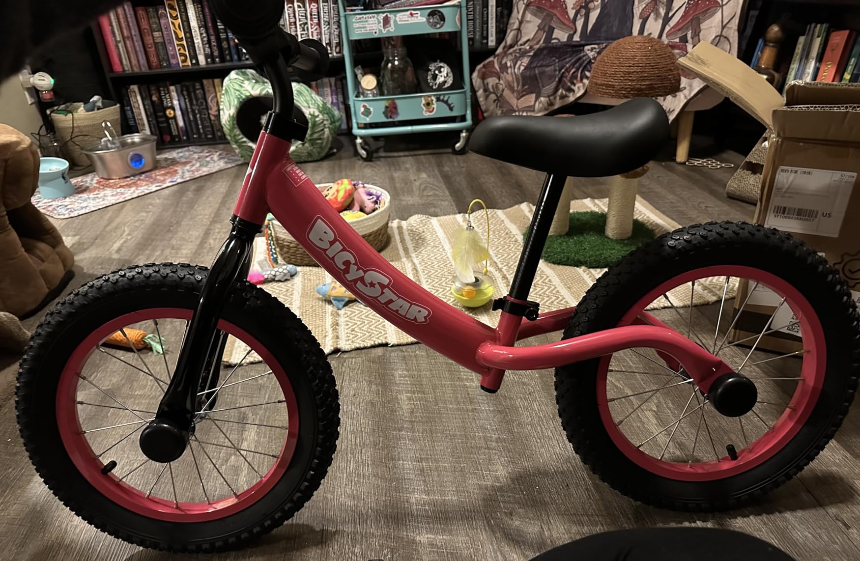 bicystar 14 Inch Toddler Balance Bike for 3-6 Year Old, Real Rubber Air Tires, No Pedal Kids Bike with Adjustable Seat & Handlebar customer photo 2