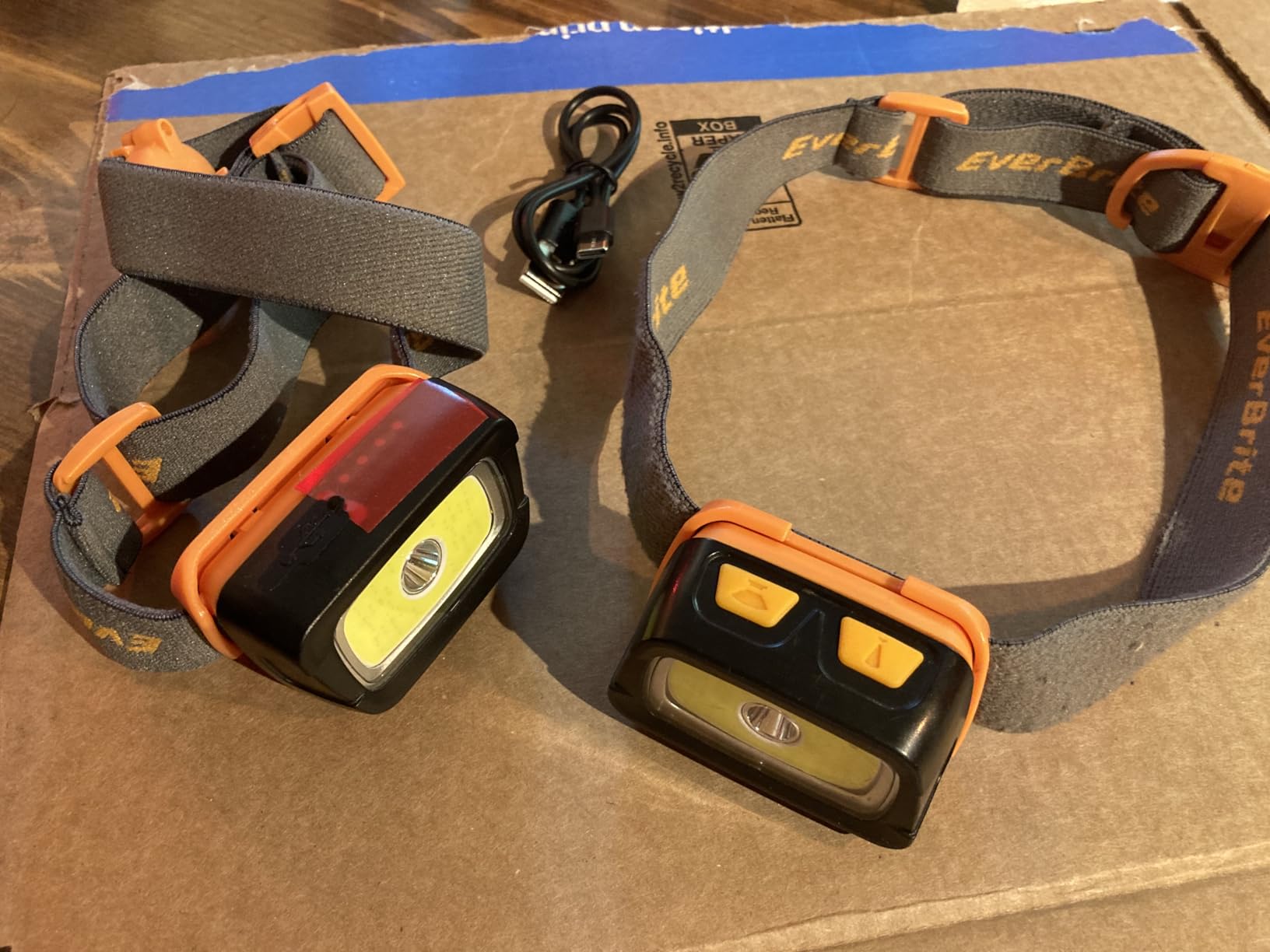 EverBrite Rechargeable Headlamp 350 Lumens, Red Green White Light & Tail Light, 7 Modes with Memory Function, Stepless Dimming, 30 Degree Adjustable Head Lamp for Trail Running, Camping, Hunting customer photo 1