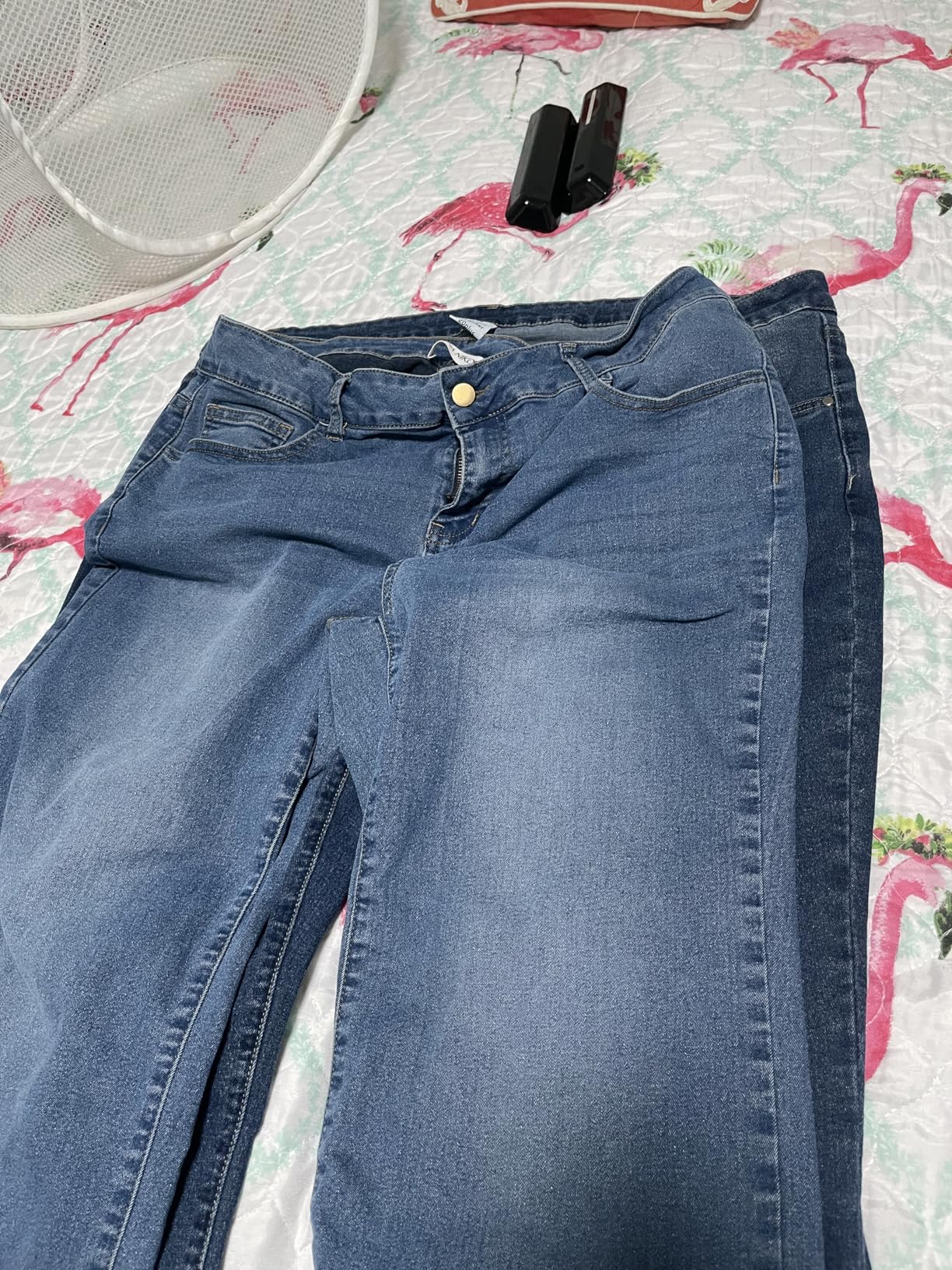 Women's Plus Size Wide Flared Jeans High Waisted Stretchy Bell Bottom Denim Jeans (Standard and Plus) customer photo 2