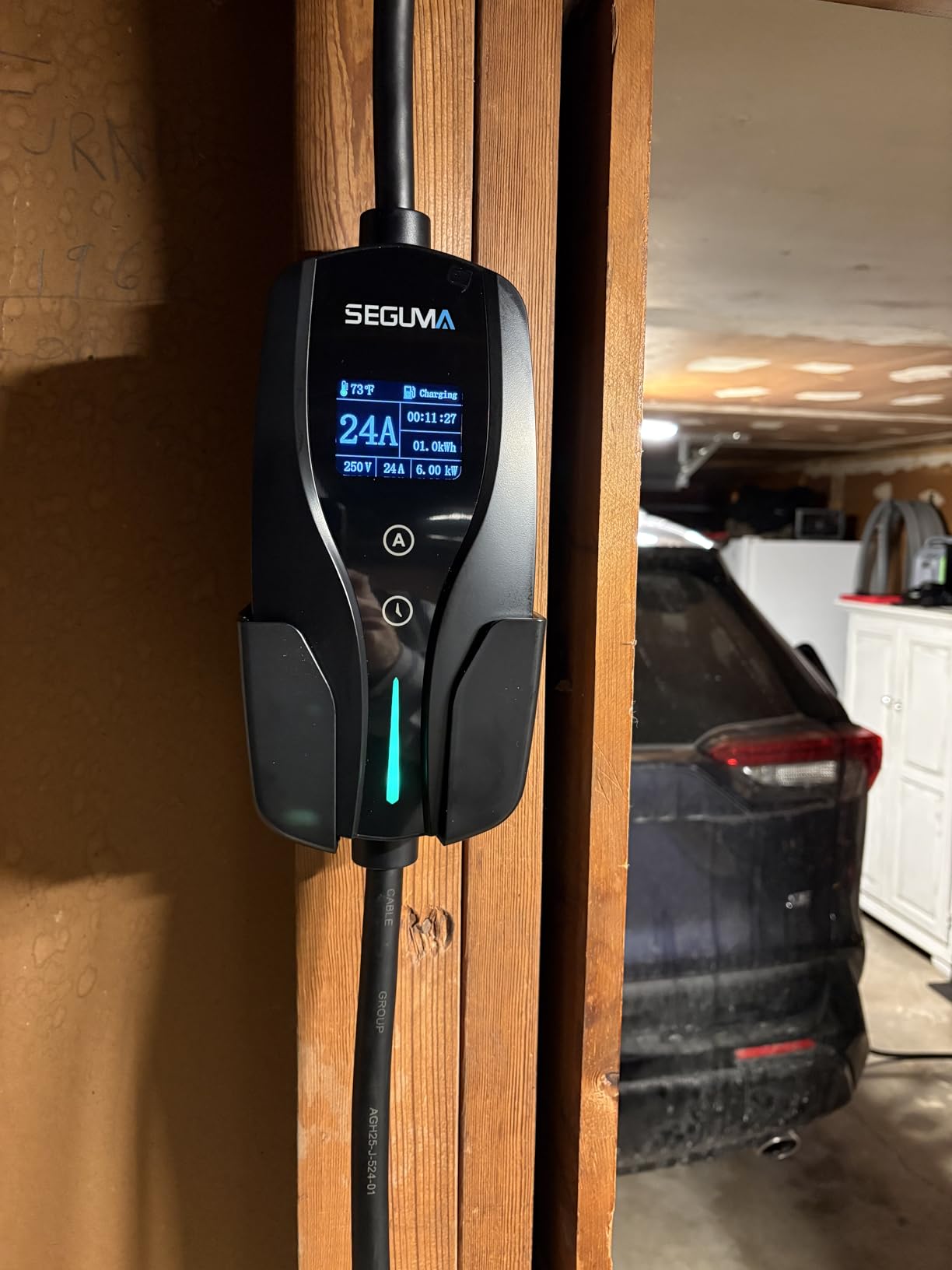 SEGUMA Level 2 EV Charger, 40Amp Electric Car Chargers 25FT Cable with NEMA 14-50 Plug, Adjustable Current, Timing Delay Electric Vehicle Chargers for J1772 BEVs/PHEVs 240V 9.6kW customer photo 1