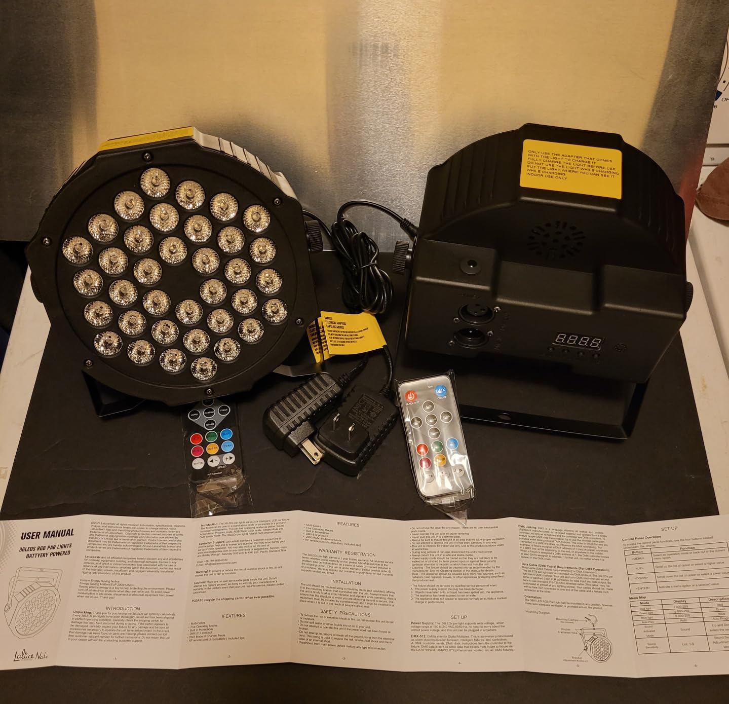Battery Powered Stage Par Lights: 36W RGB Rechargeable - 6 to 15Hours Working Time - Remote DMX Control - Great for Mobile DJ Party Planner - Uplights for Events Wedding Music Dance Show Band - 4Pack customer photo 2