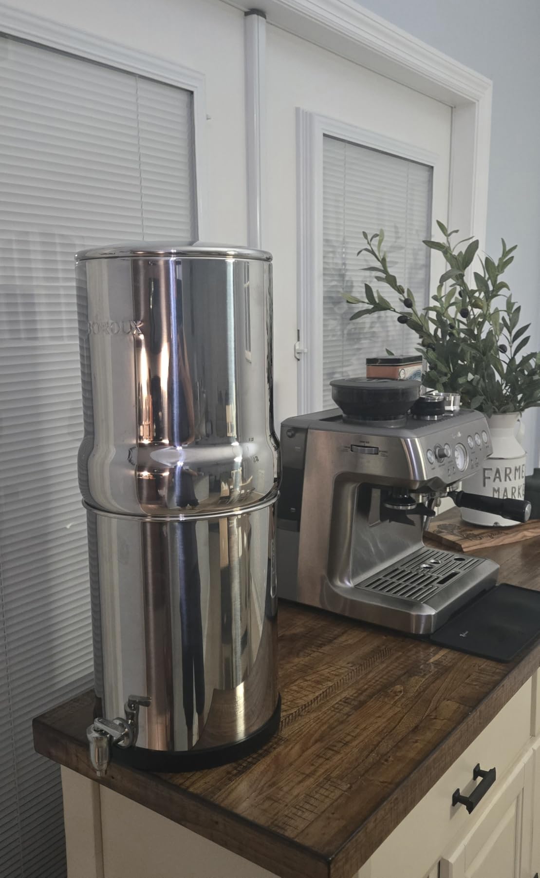 Boroux Legacy Gravity-Fed Countertop Stainless Steel Water Filter System | 3 Gallons with 2 Authentic Black Foundation Filters | Matte Black customer photo 1